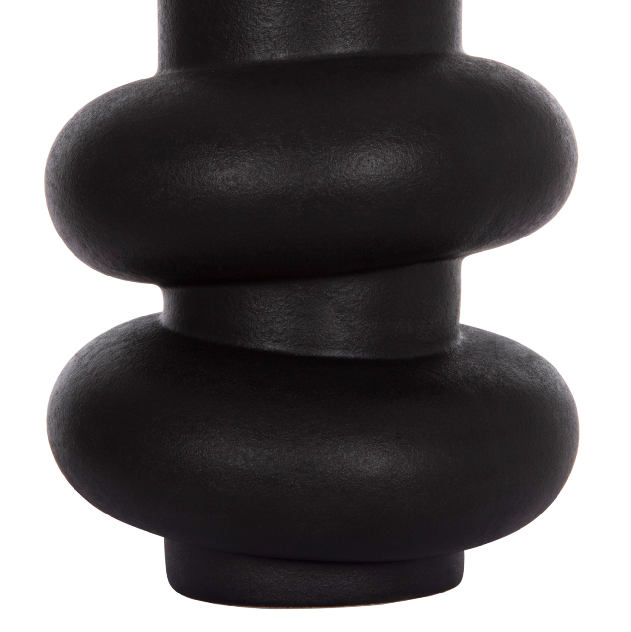 CERAMIC TABLE DECOR ROOK HM4627.02 MATTE BLACK Φ16x25,5Hcm. [6]