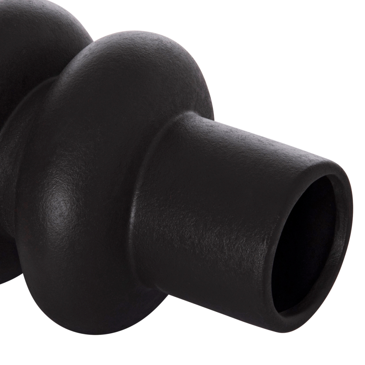 CERAMIC TABLE DECOR ROOK HM4627.02 MATTE BLACK Φ16x25,5Hcm. [5]