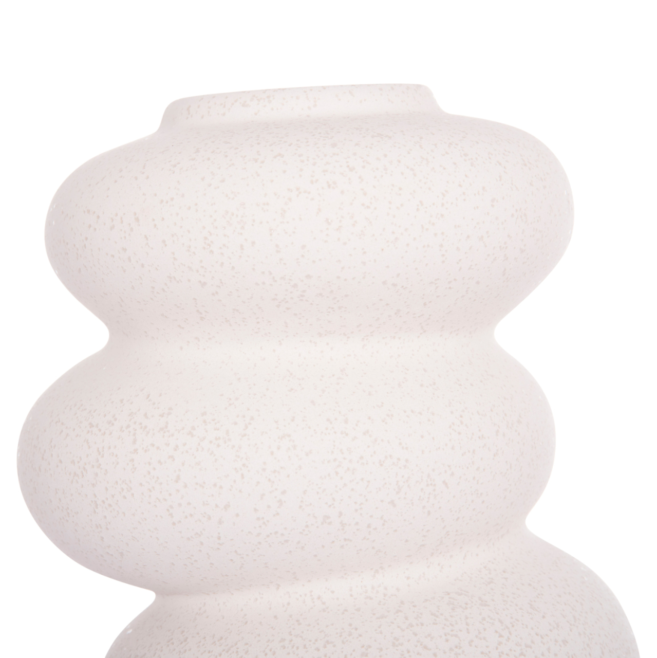 CERAMIC TABLE DECOR ROOK HM4628.01 OFF WHITE WITH CRYSTALLISATION Φ14x19Hcm. [6]