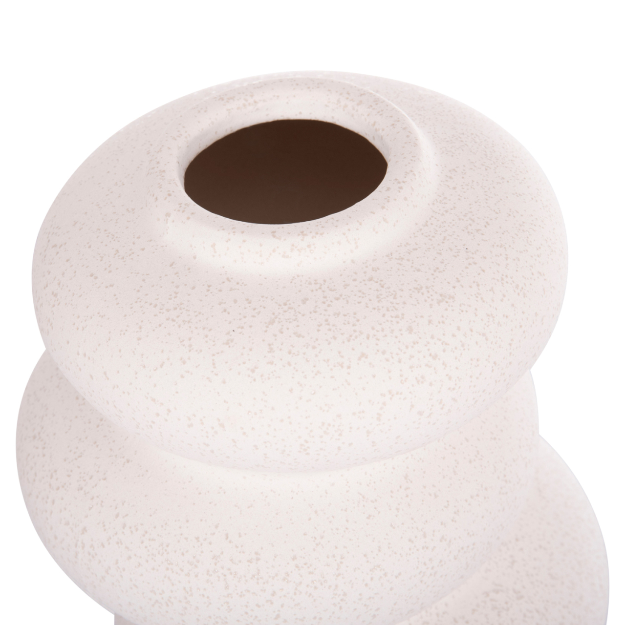 CERAMIC TABLE DECOR ROOK HM4628.01 OFF WHITE WITH CRYSTALLISATION Φ14x19Hcm. [5]