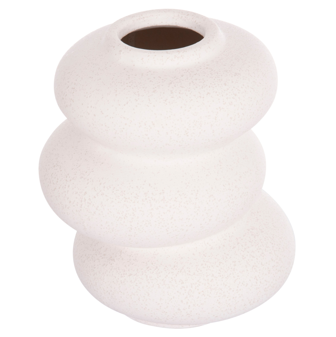 CERAMIC TABLE DECOR ROOK HM4628.01 OFF WHITE WITH CRYSTALLISATION Φ14x19Hcm. [3]