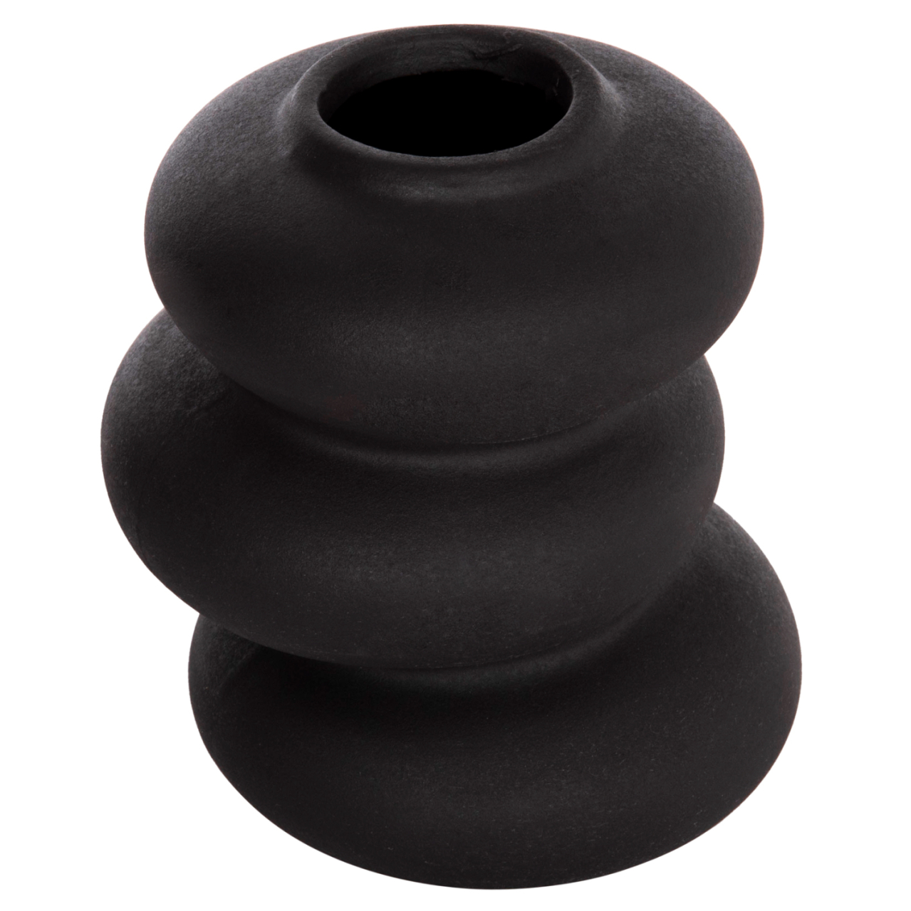 CERAMIC TABLE DECOR ROOK HM4628.02 MATTE BLACK Φ14x19Hcm. [3]