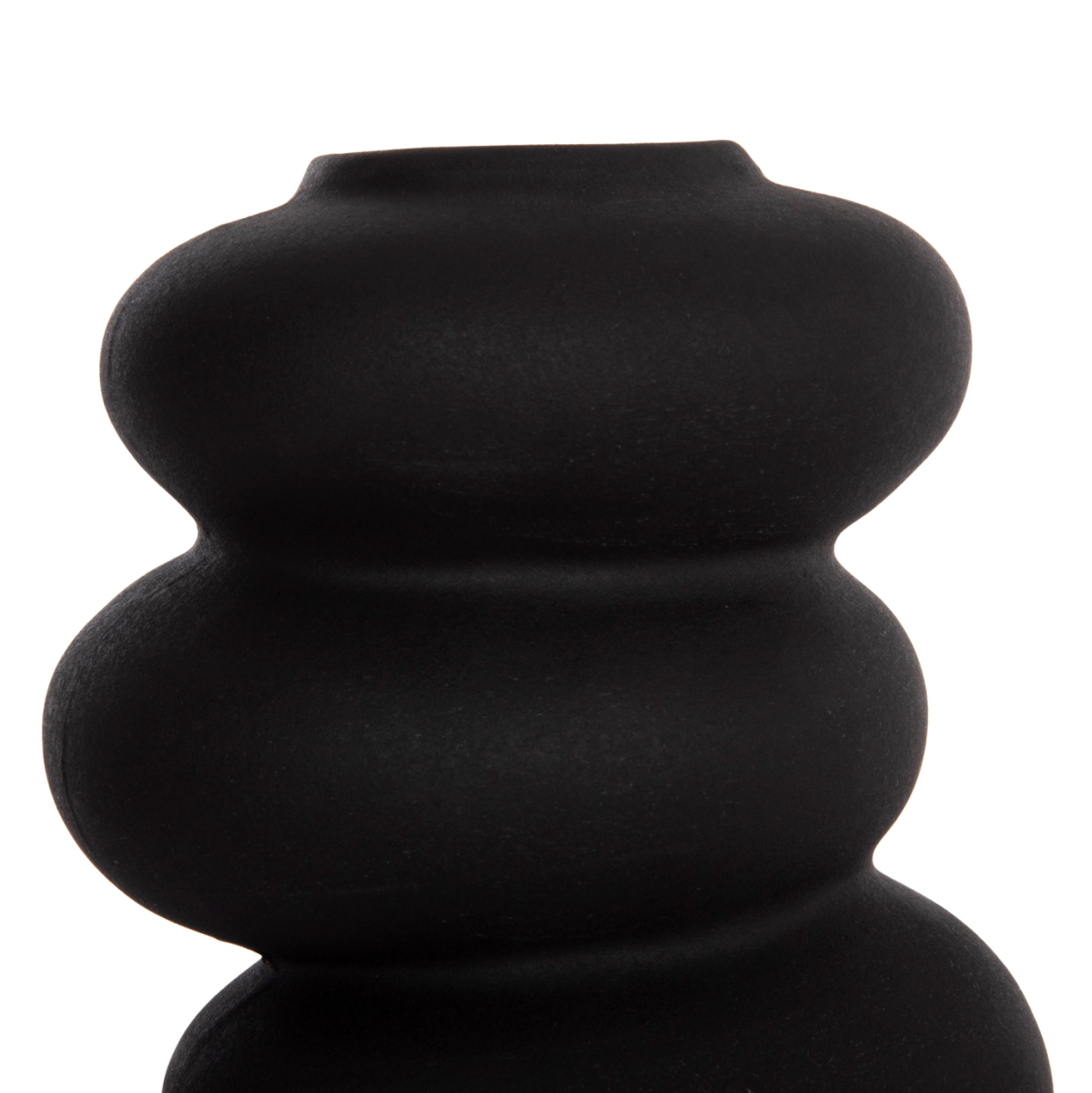 CERAMIC TABLE DECOR ROOK HM4628.02 MATTE BLACK Φ14x19Hcm. [5]