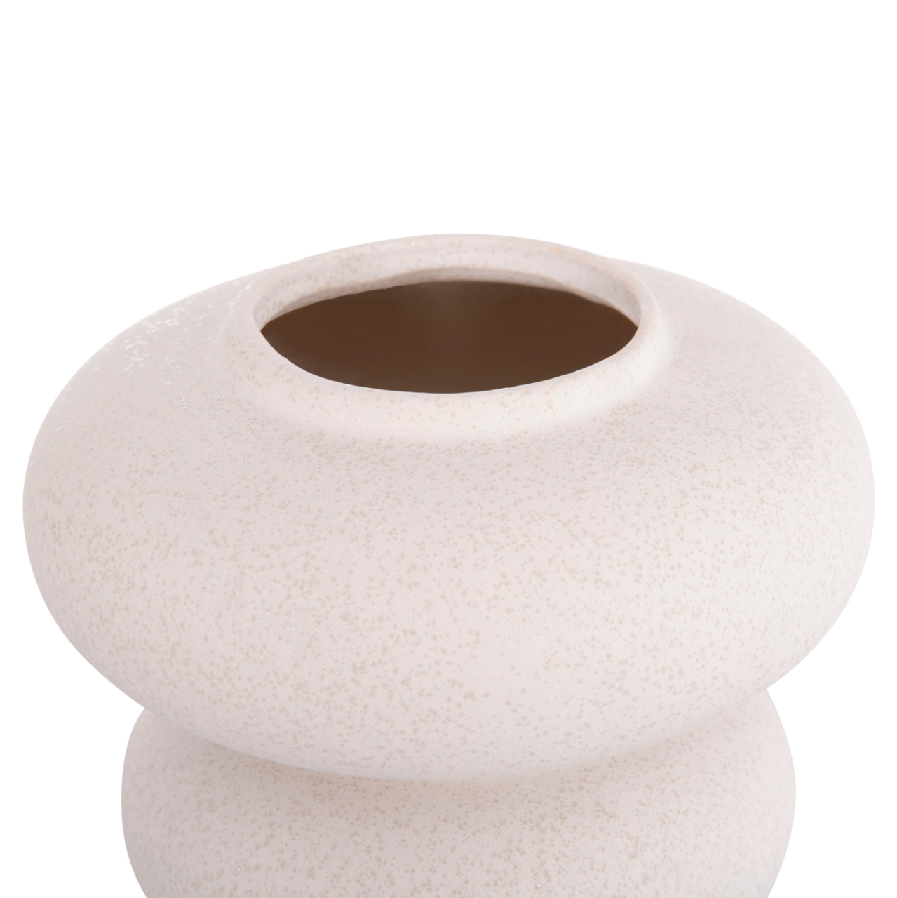 CERAMIC TABLE DECOR ROOK HM4629.01 OFF WHITE WITH CRYSTALLISATION Φ18x17Hcm. [5]