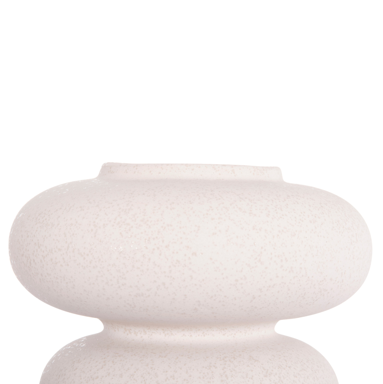 CERAMIC TABLE DECOR ROOK HM4629.01 OFF WHITE WITH CRYSTALLISATION Φ18x17Hcm. [6]