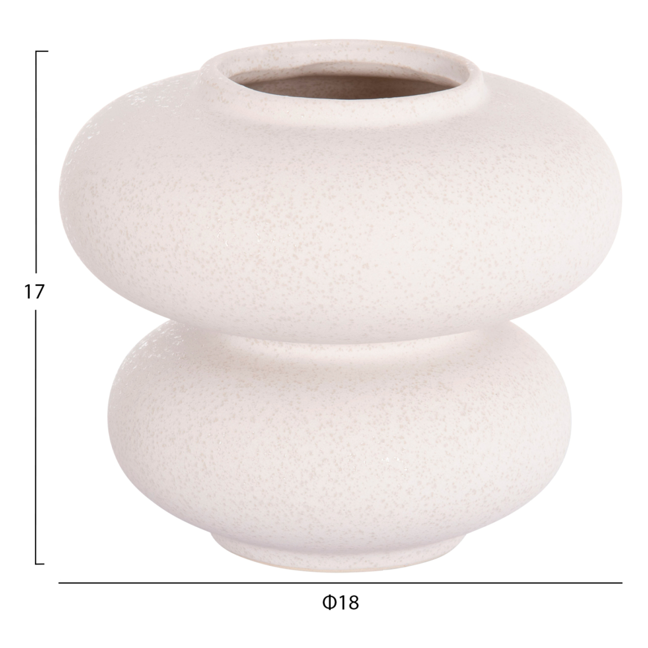 CERAMIC TABLE DECOR ROOK HM4629.01 OFF WHITE WITH CRYSTALLISATION Φ18x17Hcm. [2]