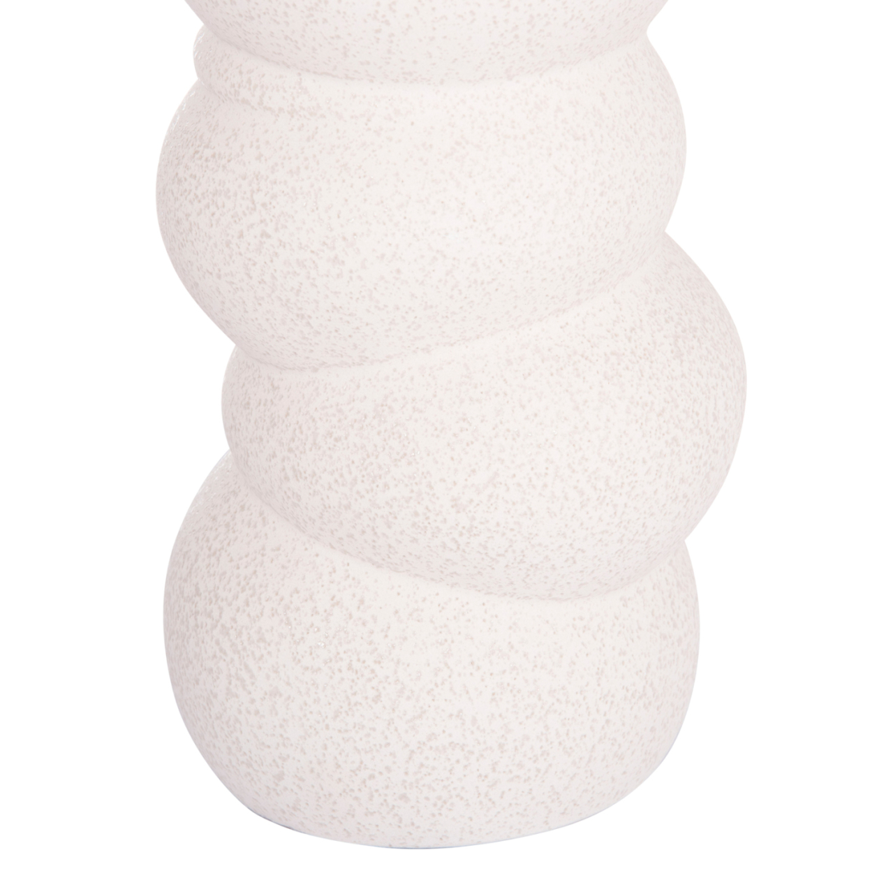 CERAMIC TABLE DECOR ROOK HM4630.01 OFF WHITE WITH CRYSTALLISATION Φ13x31Hcm. [6]