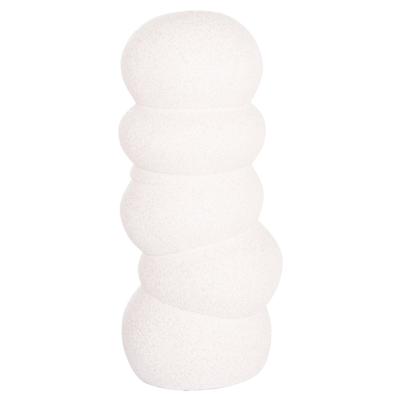 CERAMIC TABLE DECOR ROOK HM4630.01 OFF WHITE WITH CRYSTALLISATION Φ13x31Hcm. [3]