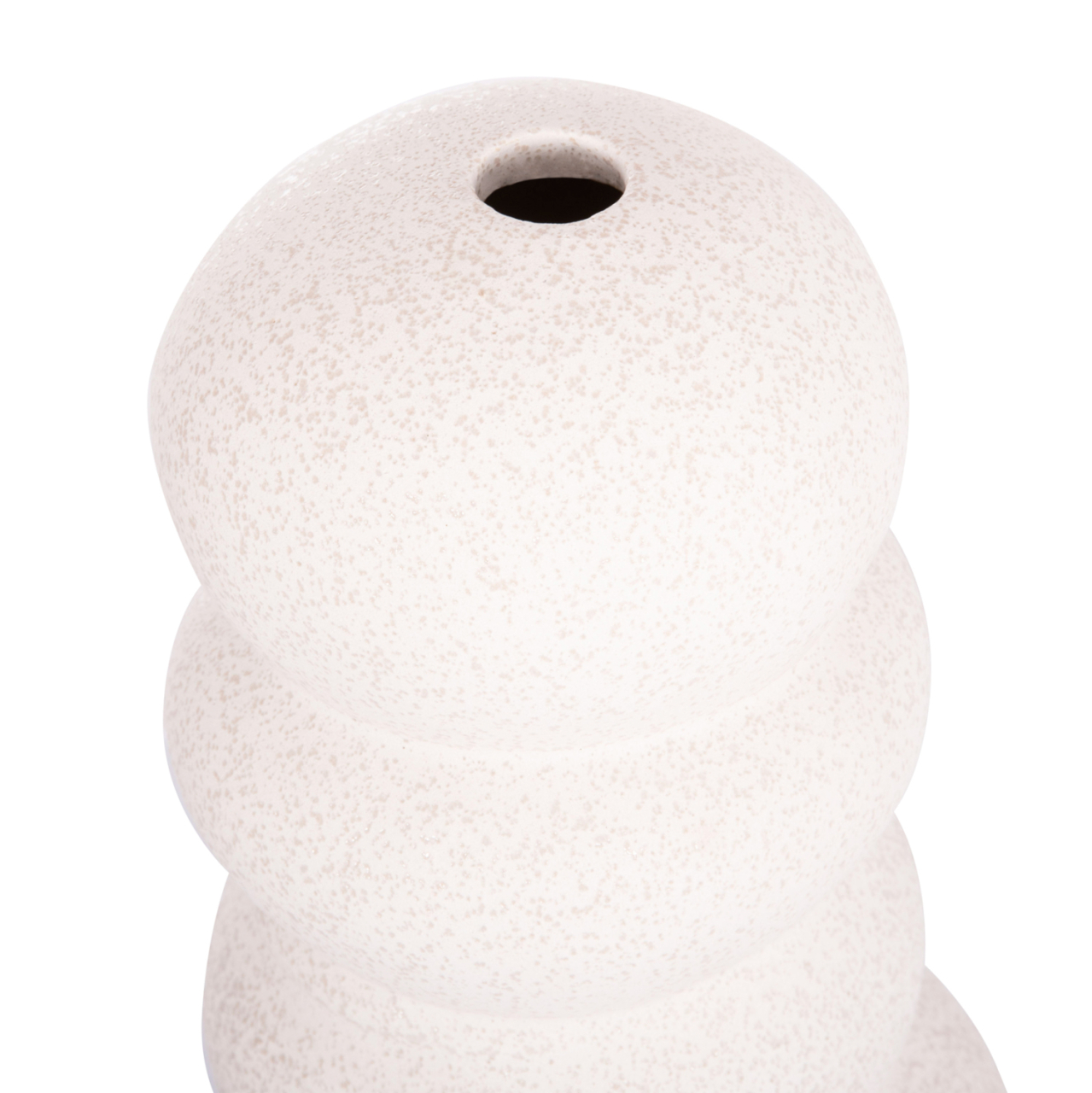 CERAMIC TABLE DECOR ROOK HM4630.01 OFF WHITE WITH CRYSTALLISATION Φ13x31Hcm. [5]