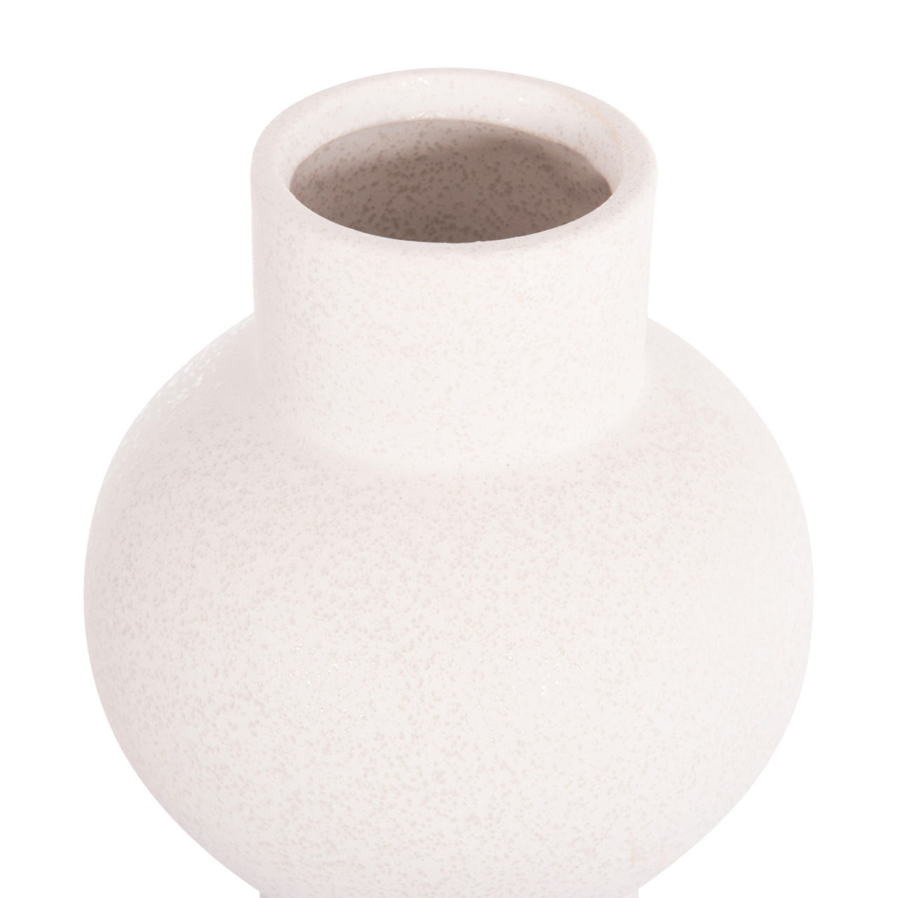 CERAMIC TABLE DECOR SCEPTER HM4604.01 OFF WHITE WITH CRYSTALLISATION Φ17x39Hcm. [6]