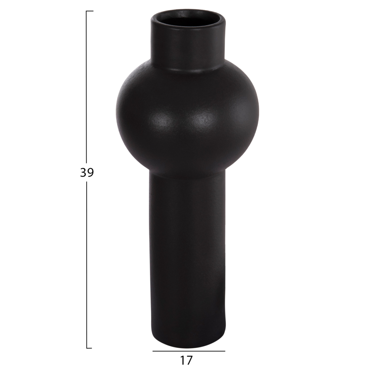 CERAMIC TABLE DECOR SCEPTER HM4604.02 MATTE BLACK Φ17.5x40Hcm. [2]