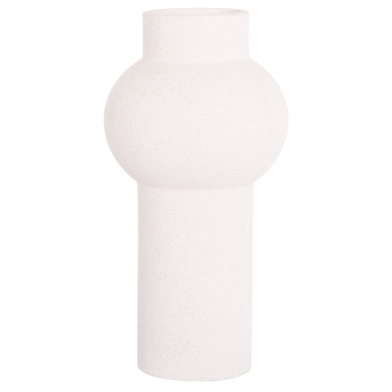 CERAMIC TABLE DECOR SCEPTER HM4605.01 OFF WHITE WITH CRYSTALLISATION Φ15x30Hcm. [3]