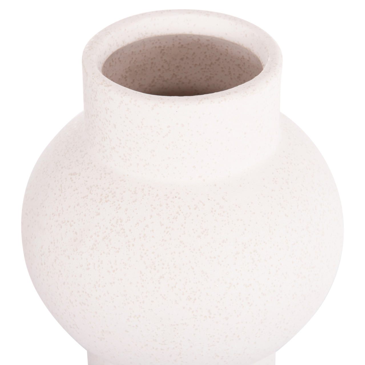 CERAMIC TABLE DECOR SCEPTER HM4605.01 OFF WHITE WITH CRYSTALLISATION Φ15x30Hcm. [5]