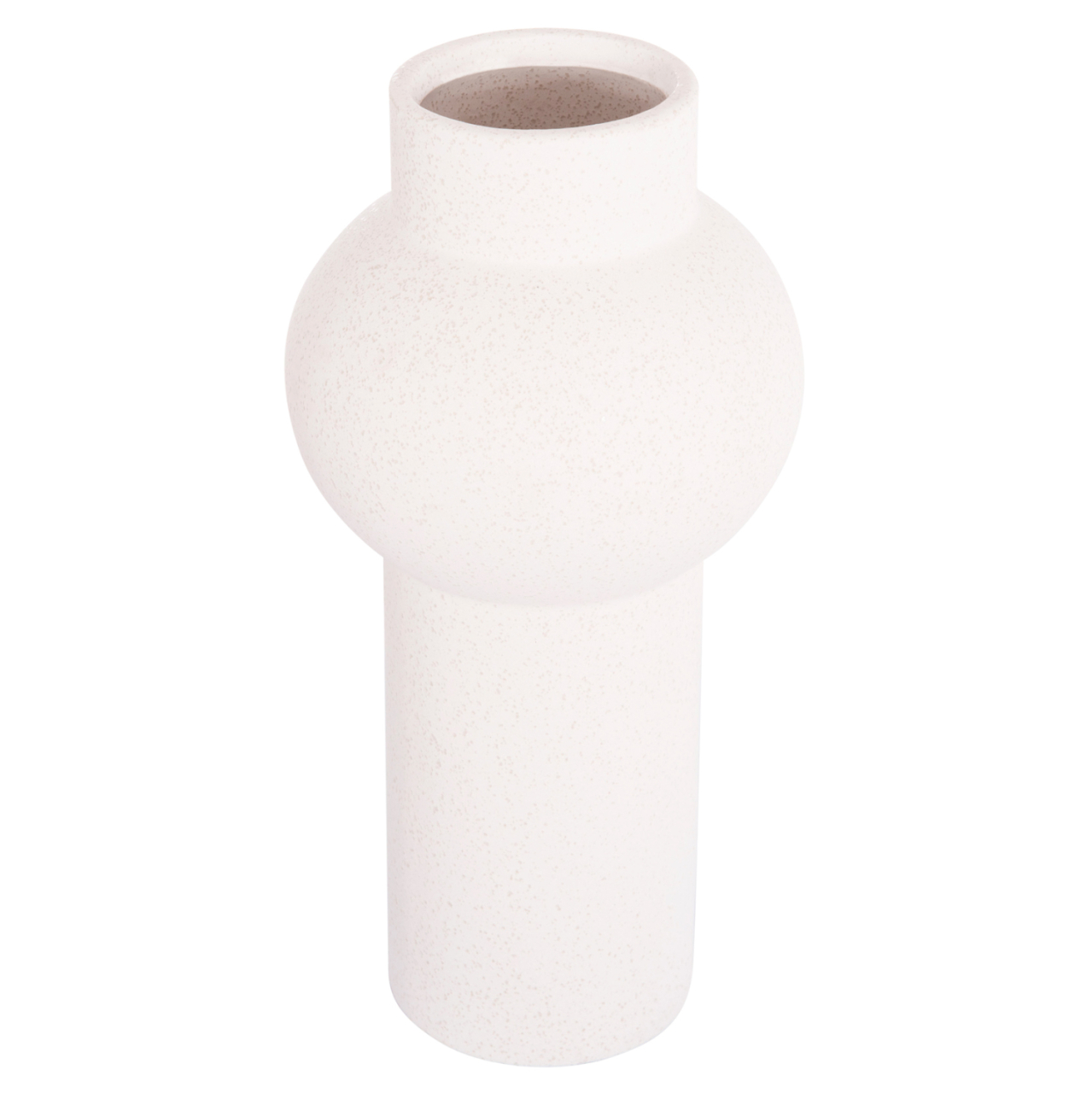 CERAMIC TABLE DECOR SCEPTER HM4605.01 OFF WHITE WITH CRYSTALLISATION Φ15x30Hcm. [4]