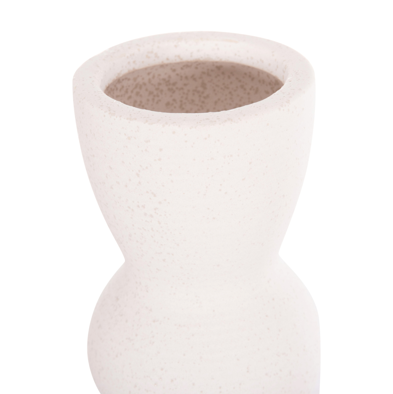 CERAMIC TABLE DECOR SCEPTER HM4614.01 OFF WHITE WITH CRYSTALLIZATION Φ8.5x35Hcm. [5]