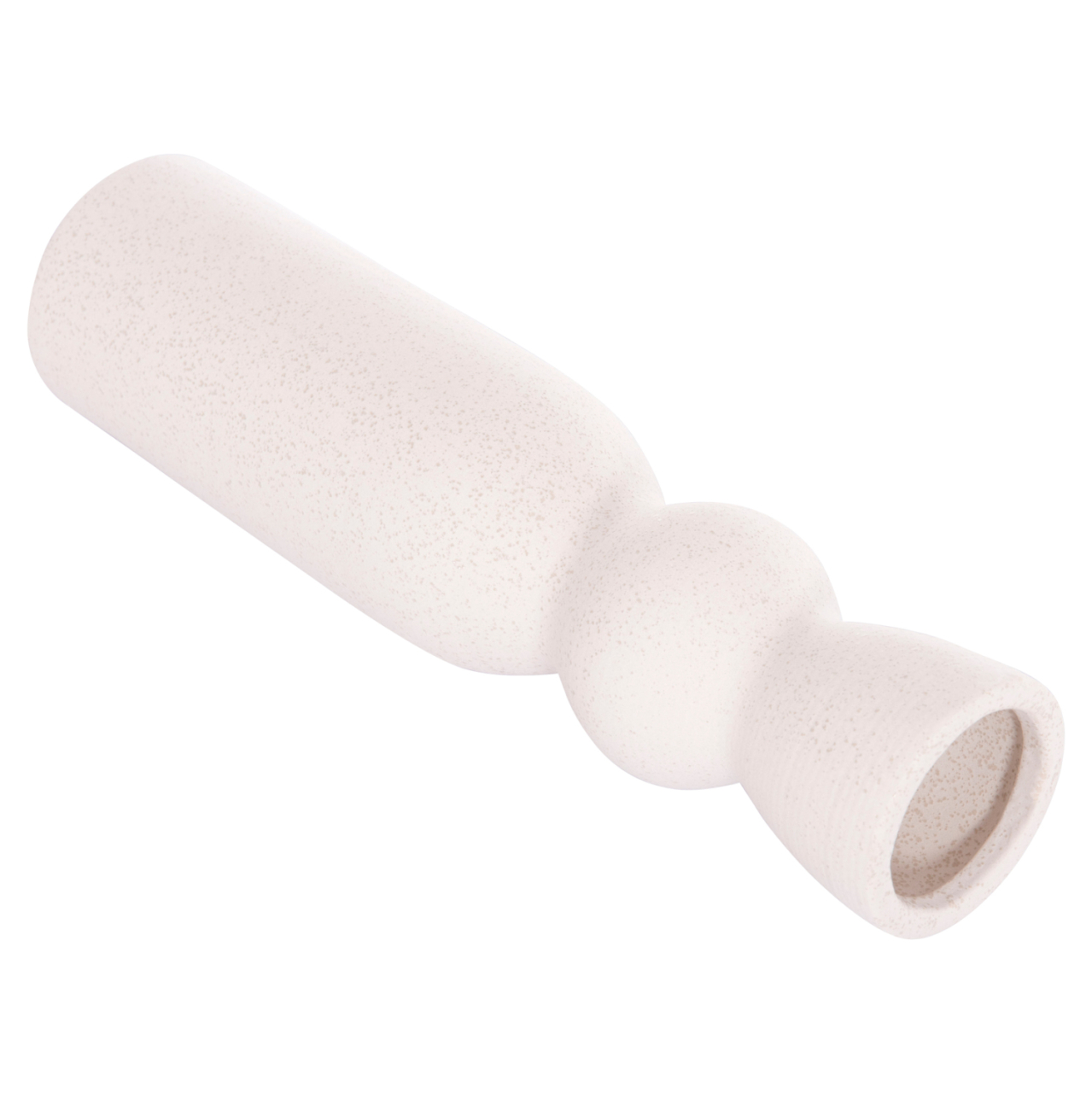 CERAMIC TABLE DECOR SCEPTER HM4614.01 OFF WHITE WITH CRYSTALLIZATION Φ8.5x35Hcm. [4]