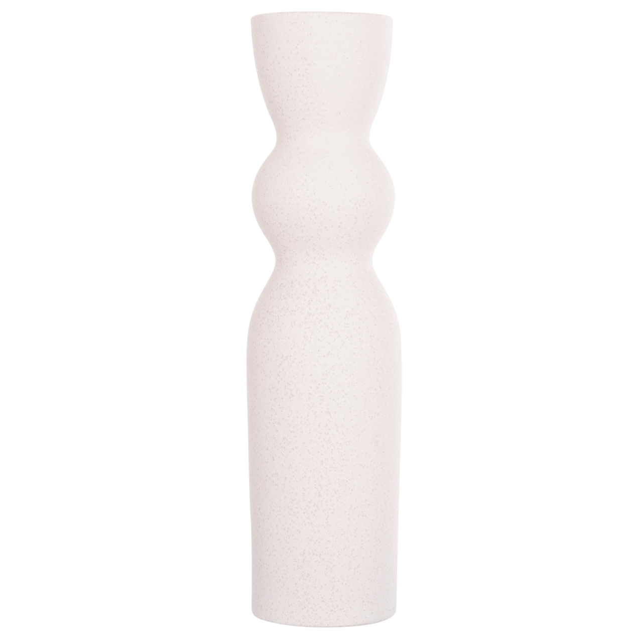 CERAMIC TABLE DECOR SCEPTER HM4614.01 OFF WHITE WITH CRYSTALLIZATION Φ8.5x35Hcm. [3]