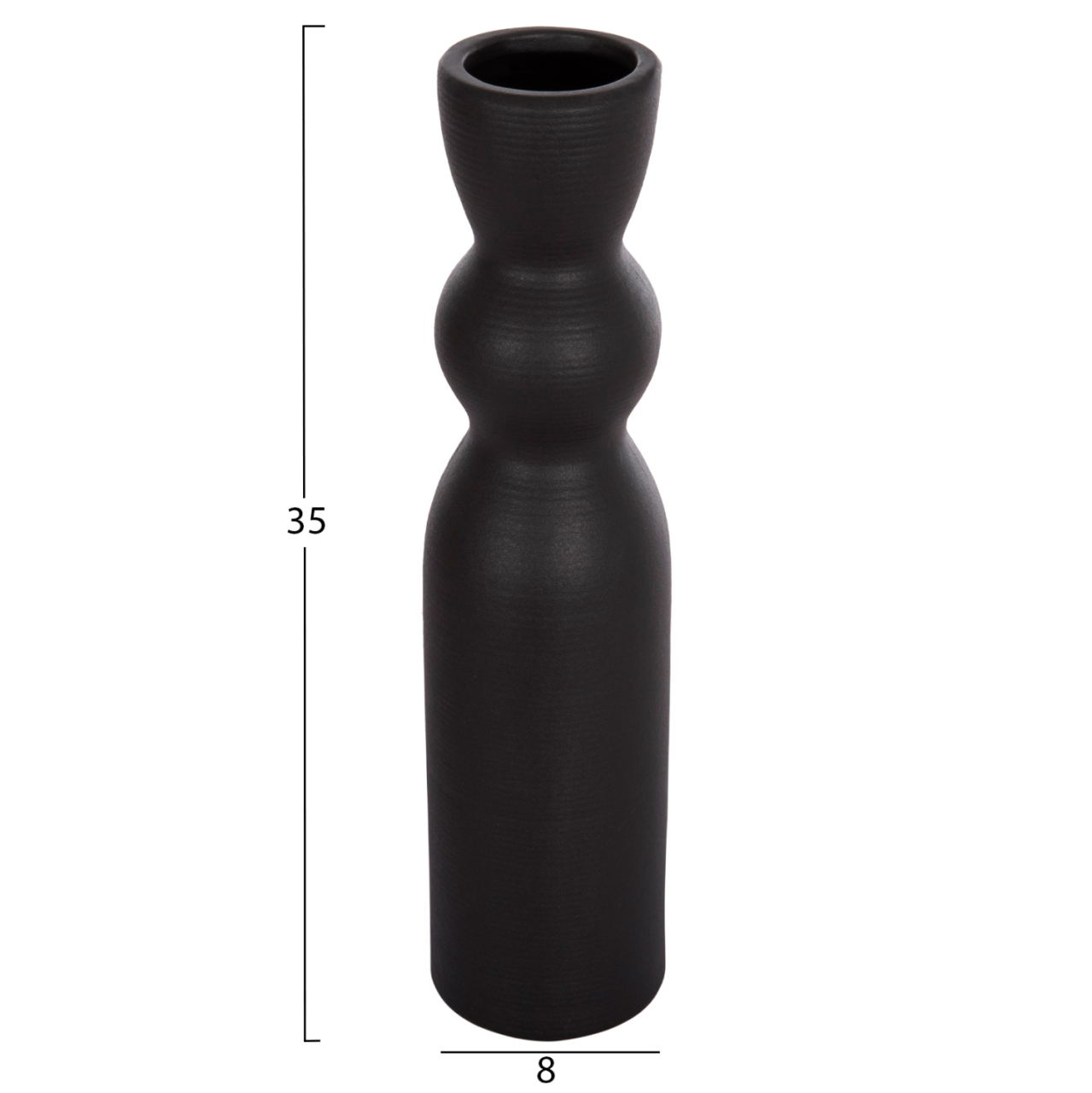 CERAMIC TABLE DECOR SCEPTER HM4614.02 MATTE BLACK Φ8.5x35Hcm. [2]