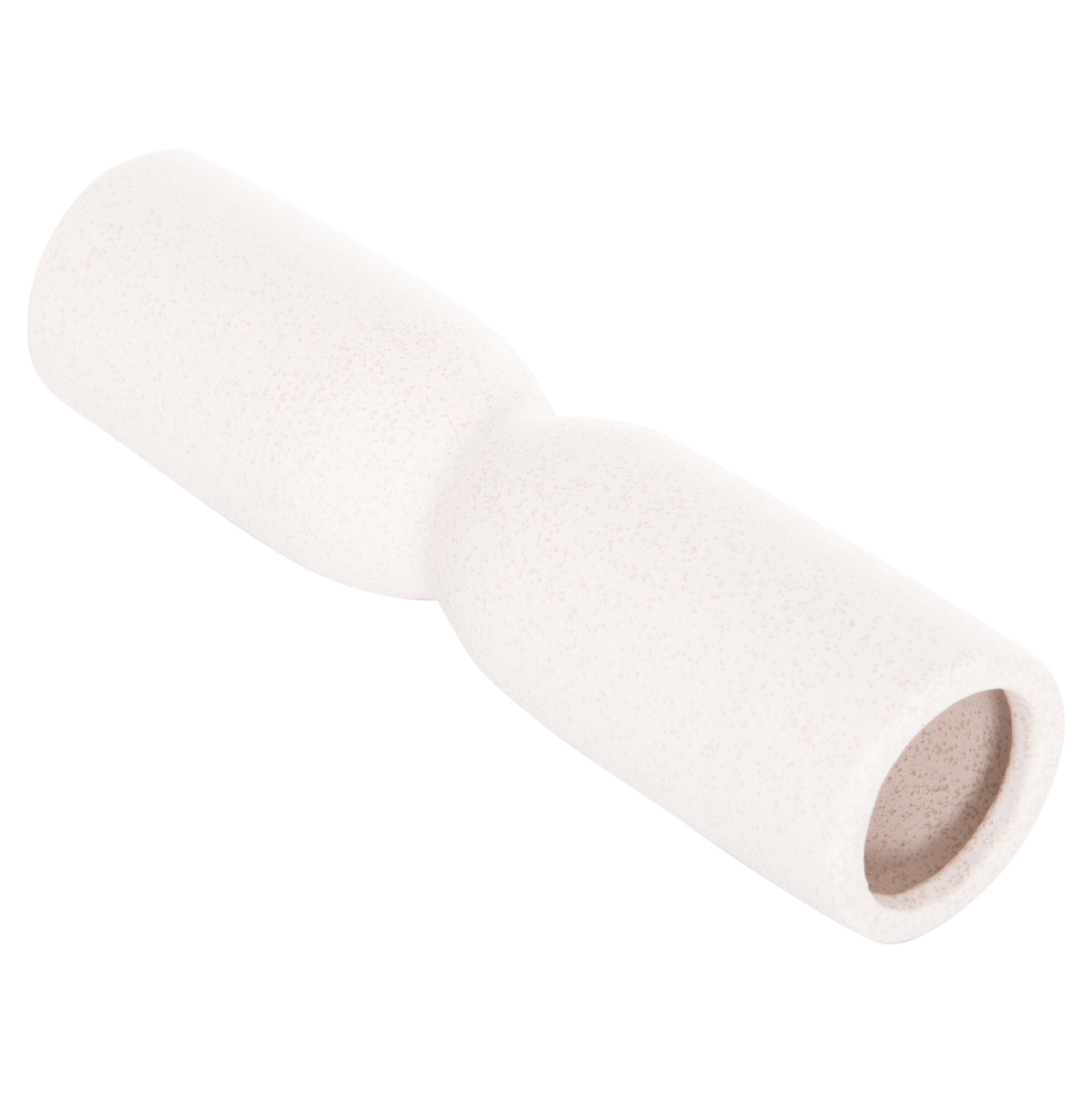 CERAMIC TABLE DECOR SCEPTER HM4615.01 OFF WHITE WITH CRYSTALLIZATION Φ7.5x30.5Hcm. [4]