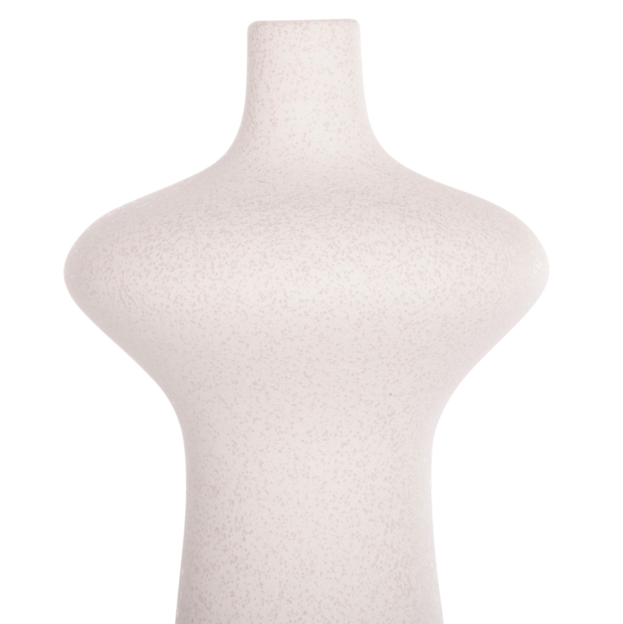 CERAMIC TABLE DECOR SCEPTER HM4636.01 OFF WHITE WITH CRYSTALLIZATION Φ18x49Hcm. [5]