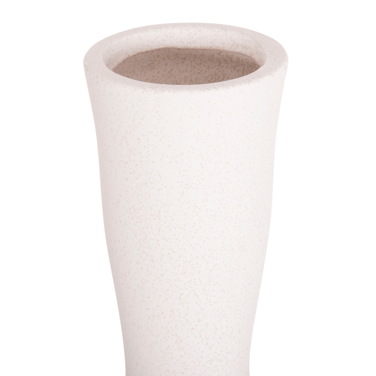 CERAMIC TABLE DECOR SCEPTER HM4637.01 OFF WHITE WITH CRYSTALLIZATION Φ14x50Hcm. [6]