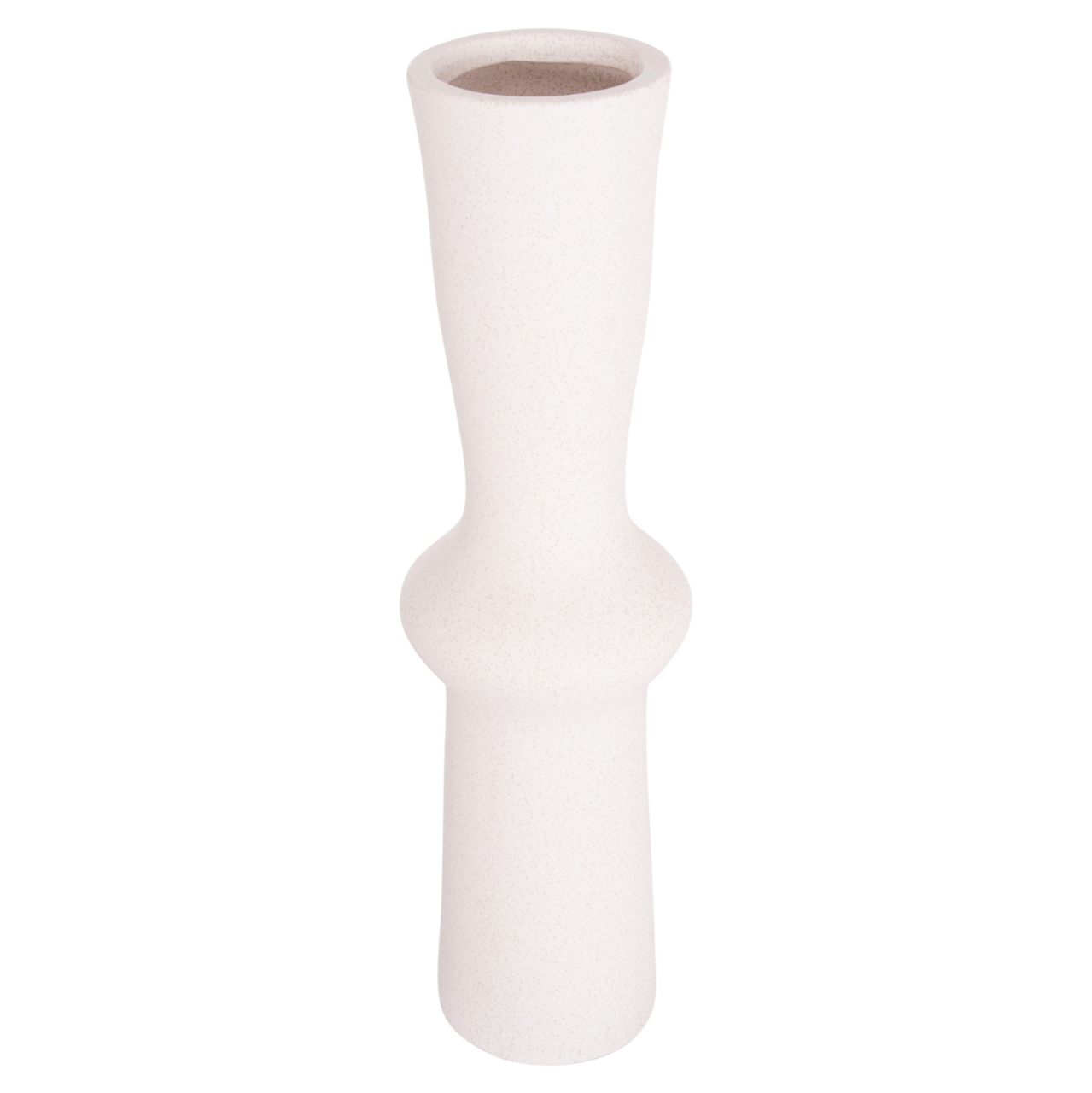 CERAMIC TABLE DECOR SCEPTER HM4637.01 OFF WHITE WITH CRYSTALLIZATION Φ14x50Hcm. [3]