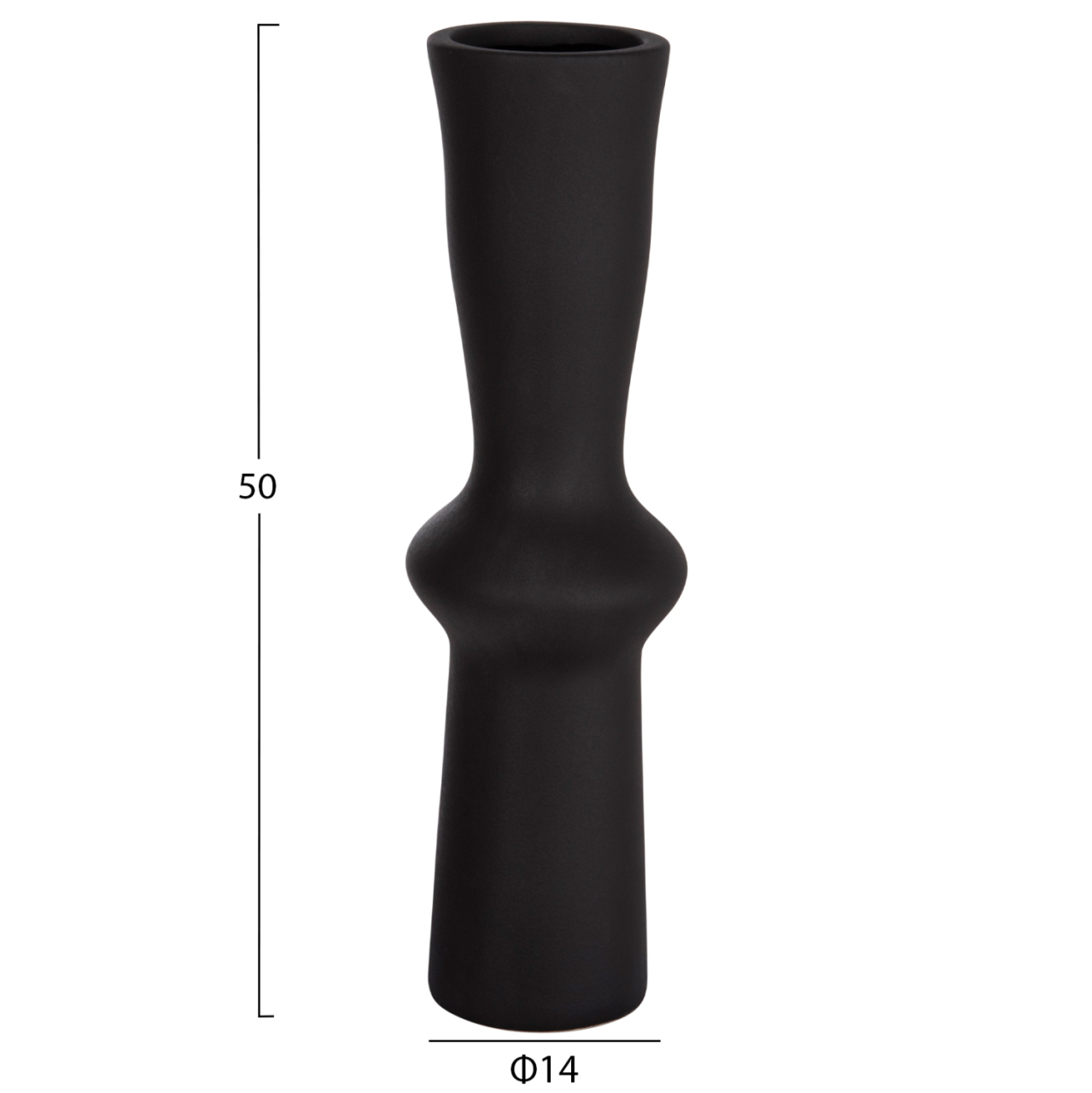 CERAMIC TABLE DECOR SCEPTER HM4637.02 MATTE BLACK Φ14x50Hcm. [2]