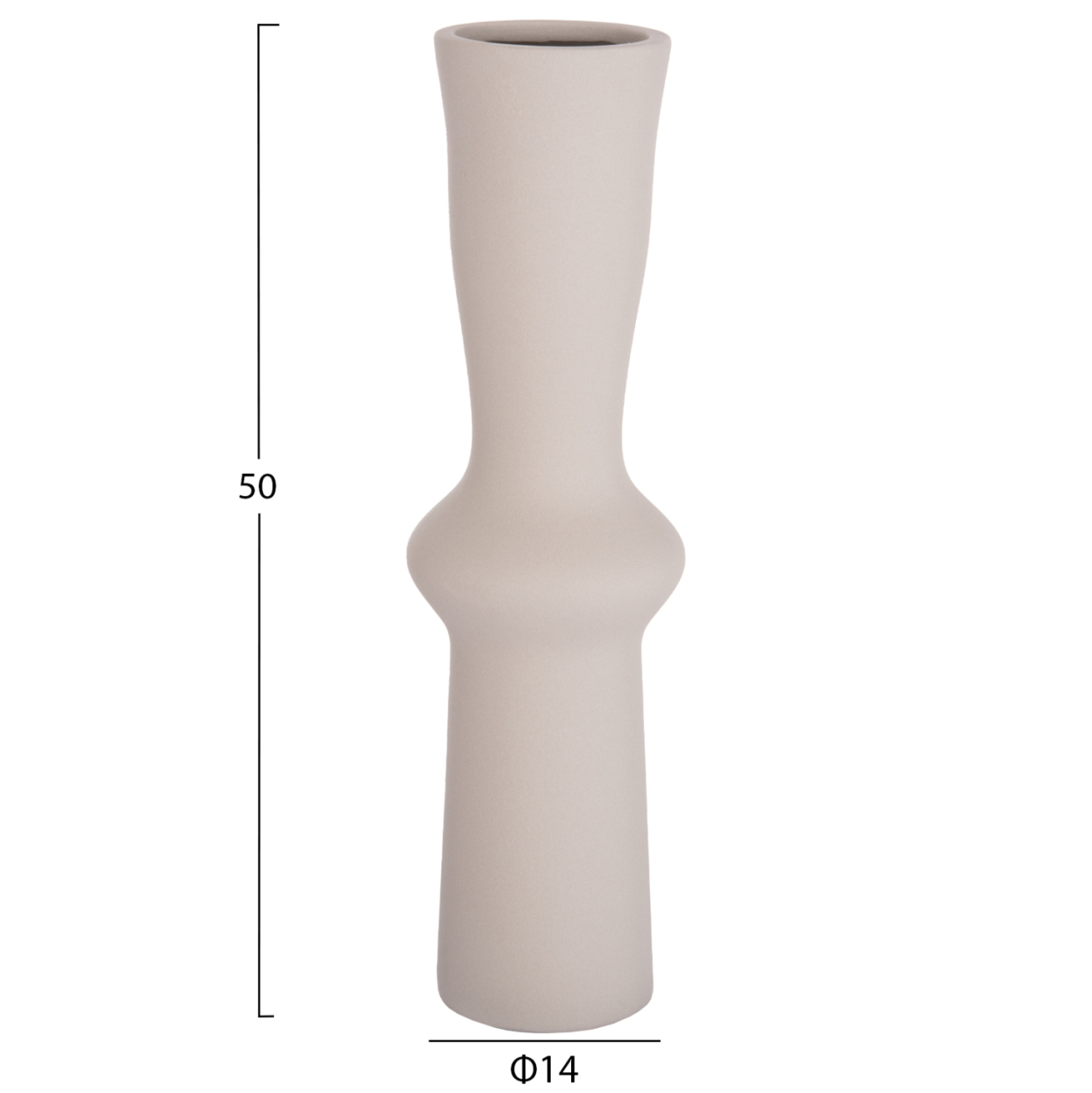 CERAMIC TABLE DECOR SCEPTER HM4637.03 MATTE GREY Φ14x50Hcm. [2]