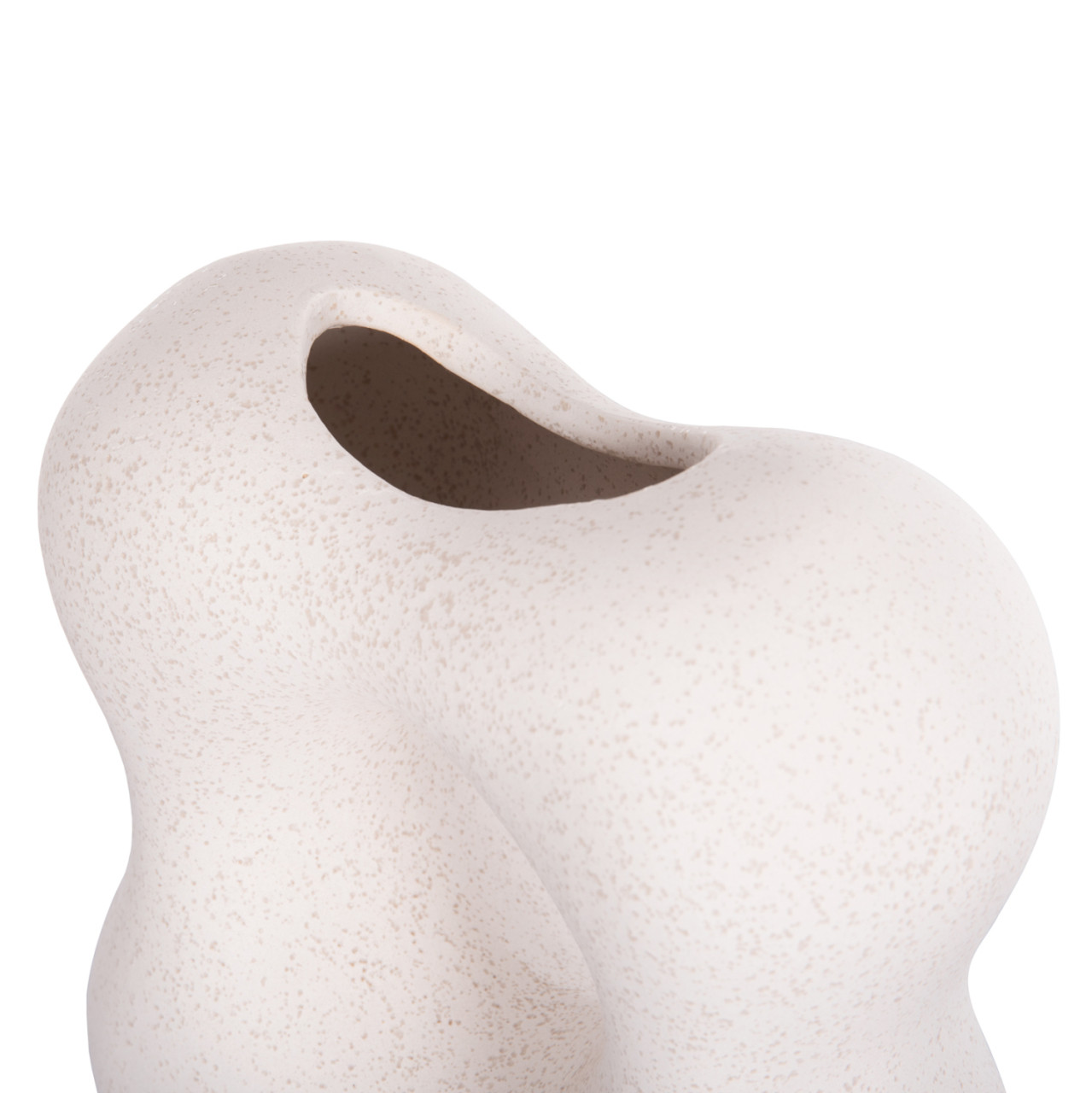 CERAMIC TABLE DECOR SEBOR HM4594.01 OFF WHITE WITH CRYSTALLIZATION 18x9x18Hcm. [8]