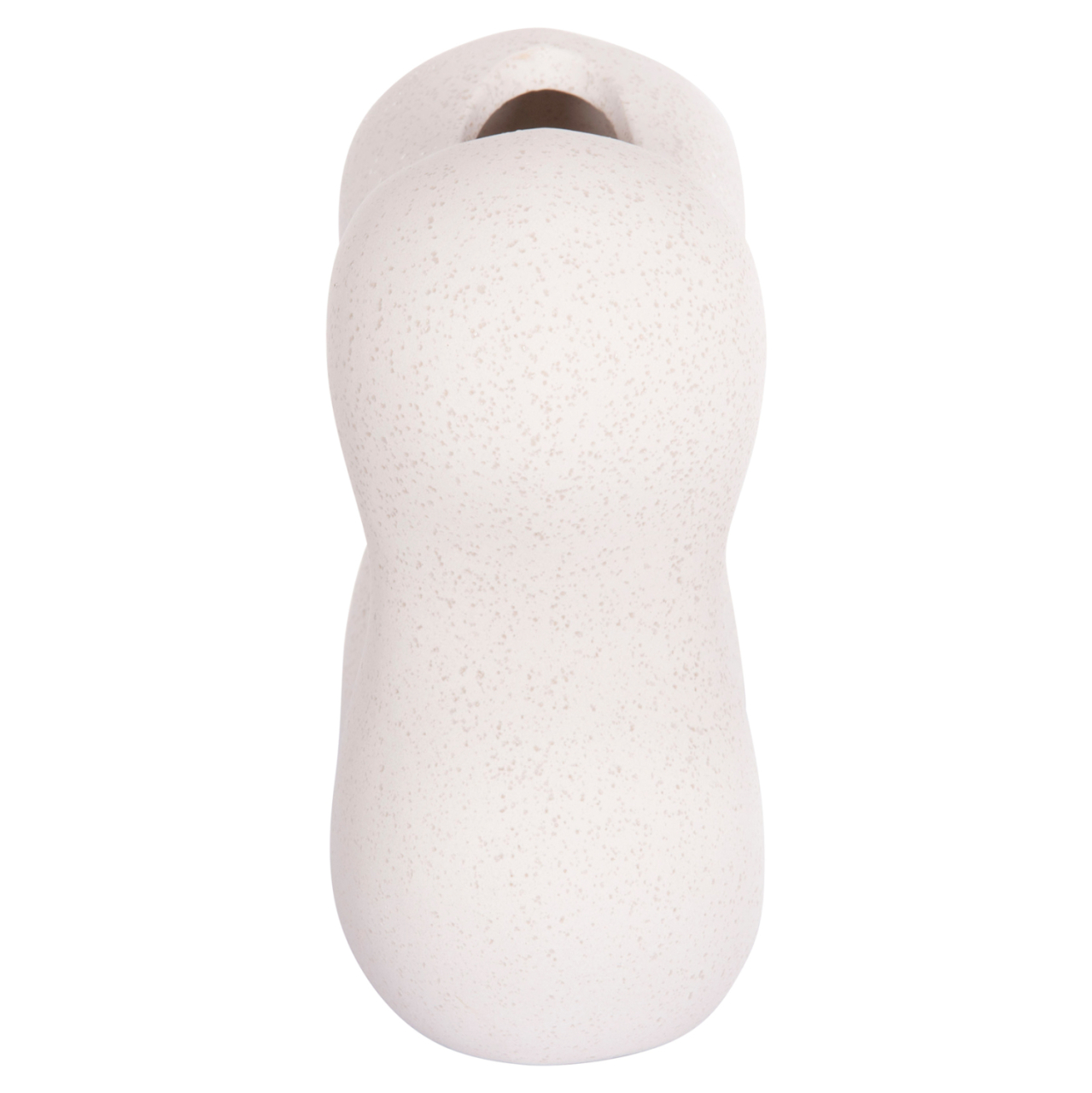 CERAMIC TABLE DECOR SEBOR HM4594.01 OFF WHITE WITH CRYSTALLIZATION 18x9x18Hcm. [5]