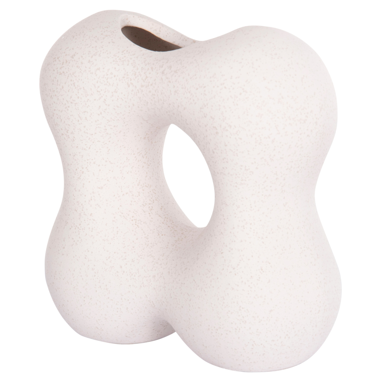 CERAMIC TABLE DECOR SEBOR HM4594.01 OFF WHITE WITH CRYSTALLIZATION 18x9x18Hcm. [4]