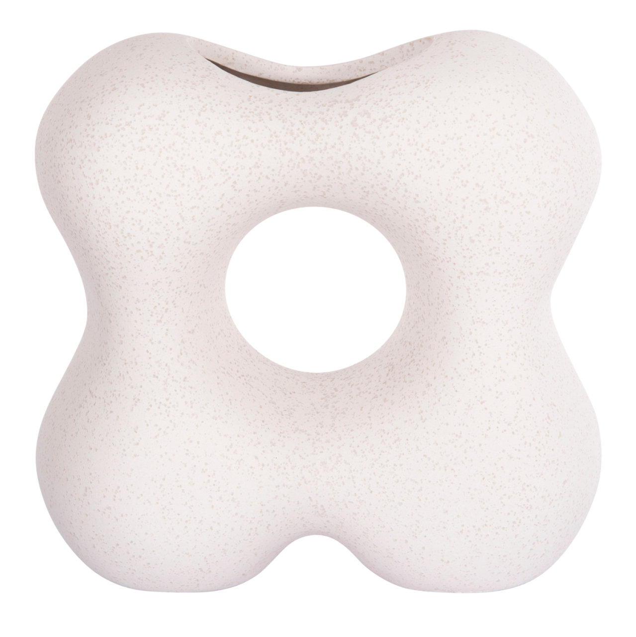 CERAMIC TABLE DECOR SEBOR HM4594.01 OFF WHITE WITH CRYSTALLIZATION 18x9x18Hcm. [3]