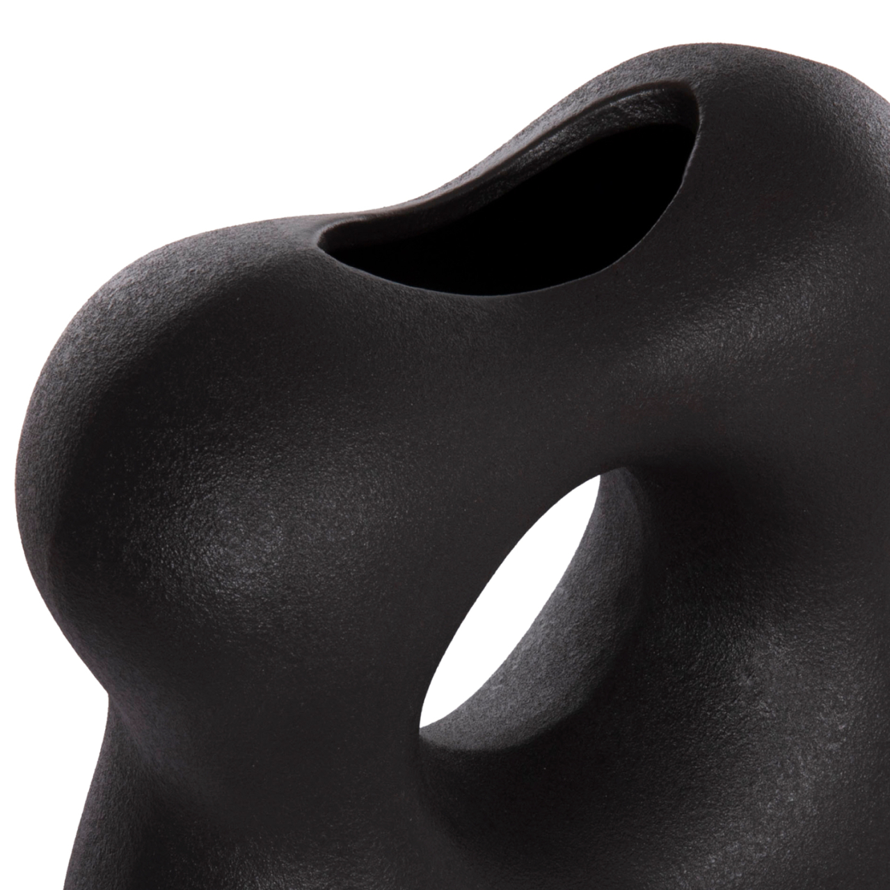 CERAMIC TABLE DECOR SEBOR HM4594.02 MATTE BLACK 18x9x18Hcm. [8]
