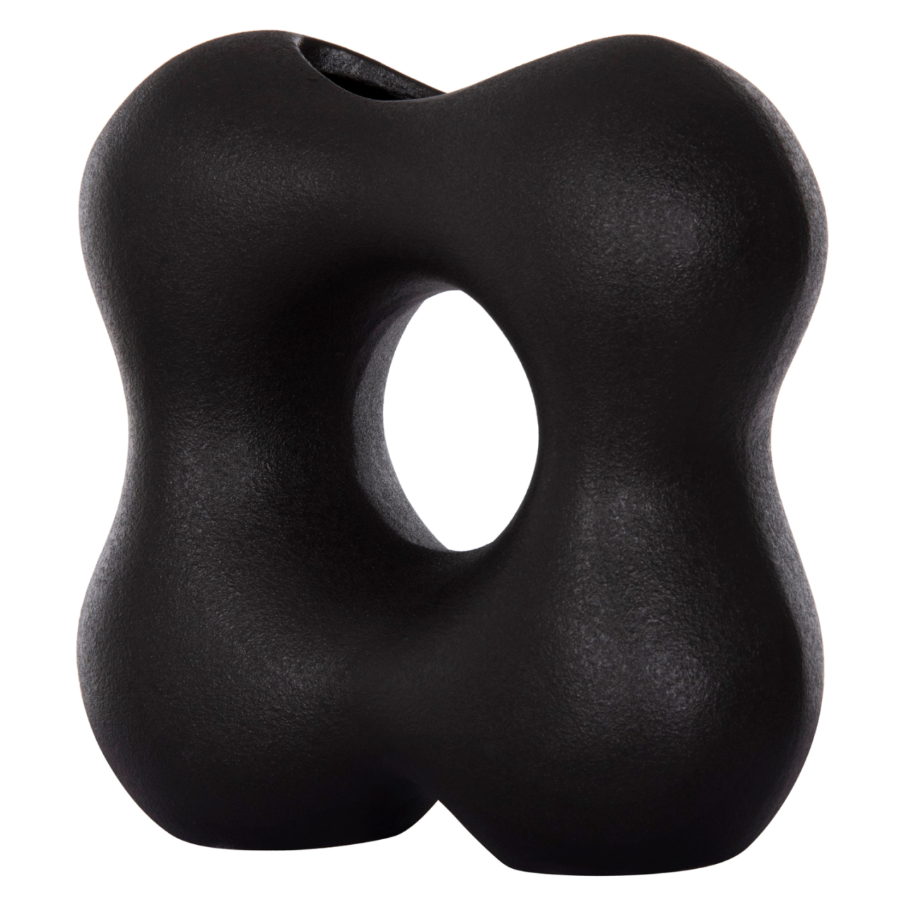 CERAMIC TABLE DECOR SEBOR HM4594.02 MATTE BLACK 18x9x18Hcm. [4]
