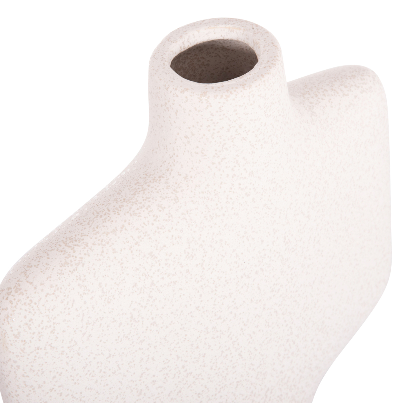 CERAMIC TABLE DECOR SERIES ARKEN HM4622.01 OFF WHITE WITH CRYSTALLISATION 22.5x7.5x34Hcm. [6]