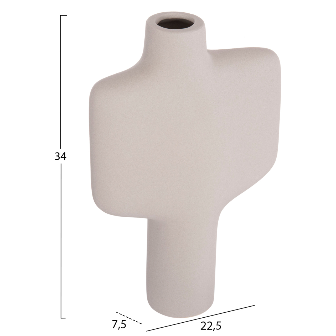 CERAMIC TABLE DECOR SERIES ARKEN HM4622.03 MATTE GREY 22x8x34.5Hcm. [2]