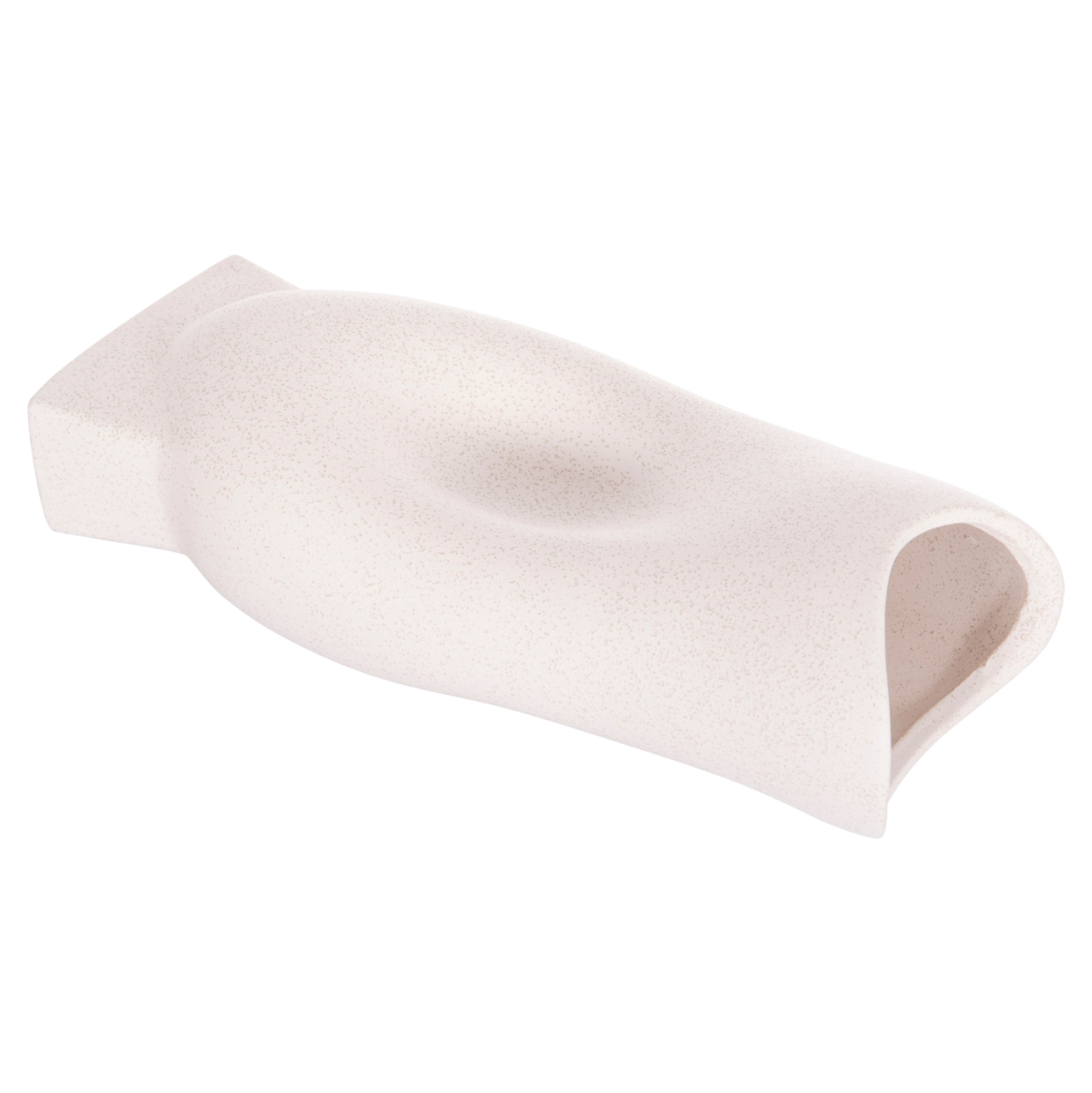 CERAMIC TABLE DECOR SERIES GLAZE HM4609.01 OFF WHITE WITH CRYSTALLISATION 16.5x11x38Hcm. [5]