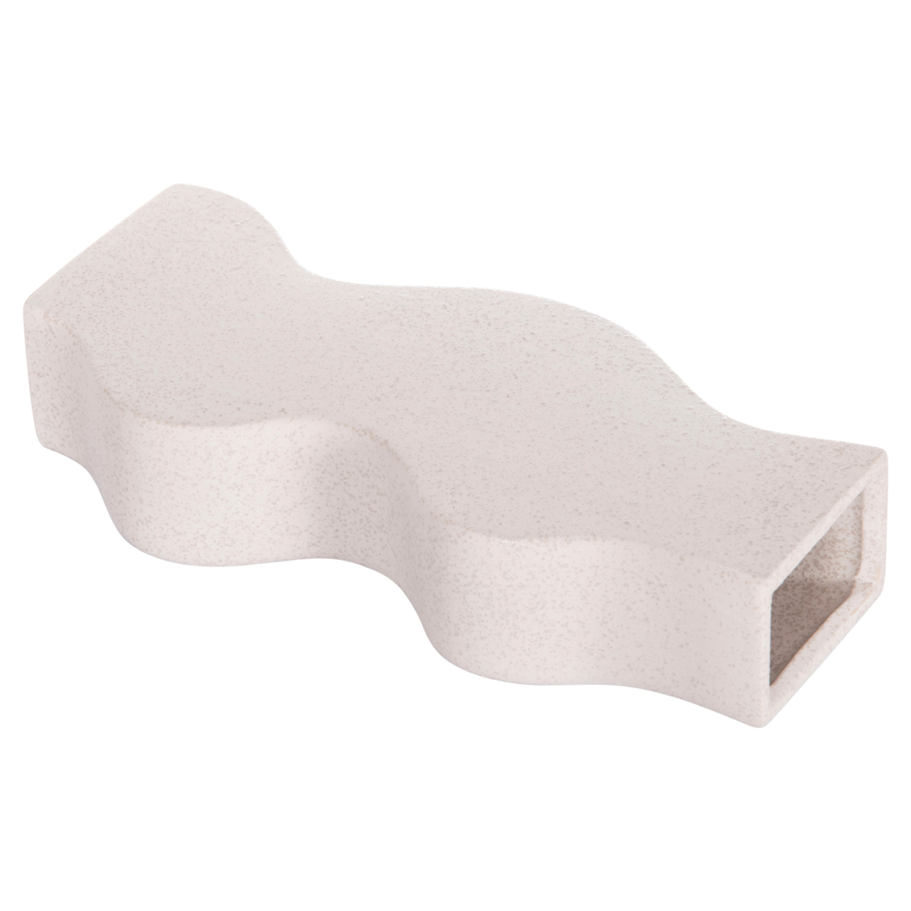 CERAMIC TABLE DECOR SERIES "SEBOR" HM4589.01 OFF WHITE WITH CRYSTALLISATION 14x6.5x30Hcm. [6]