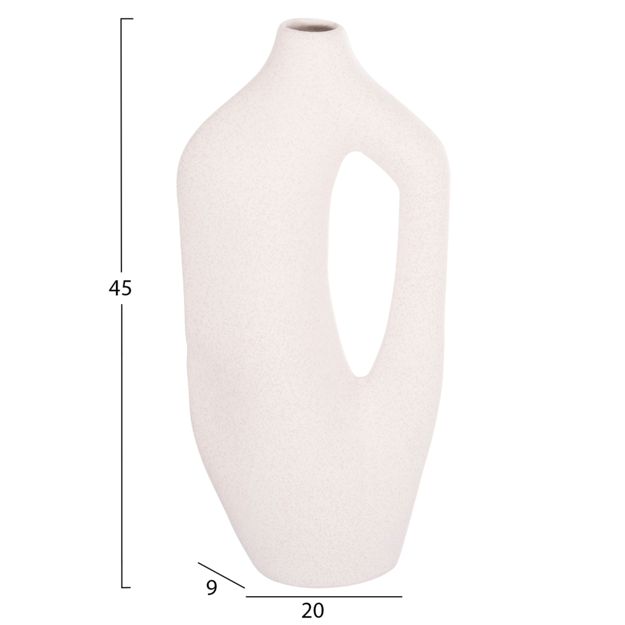 CERAMIC TABLE DECOR SERIES SEBOR HM4625 OFF WHITE WITH CRYSTALLISATION 20x9x46Hcm. [2]