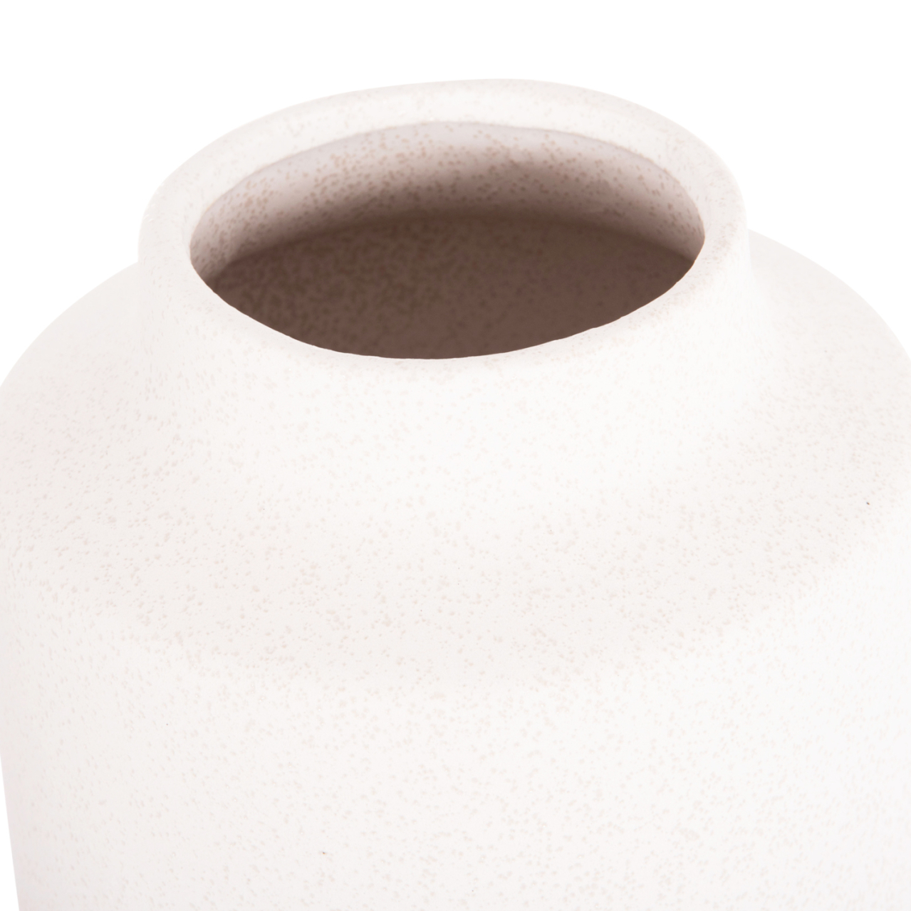 CERAMIC TABLE DECOR VASE "GALAD" HM4587.01 OFF WHITE WITH CRYSTALLISATION Φ17,5x40H cm. [4]