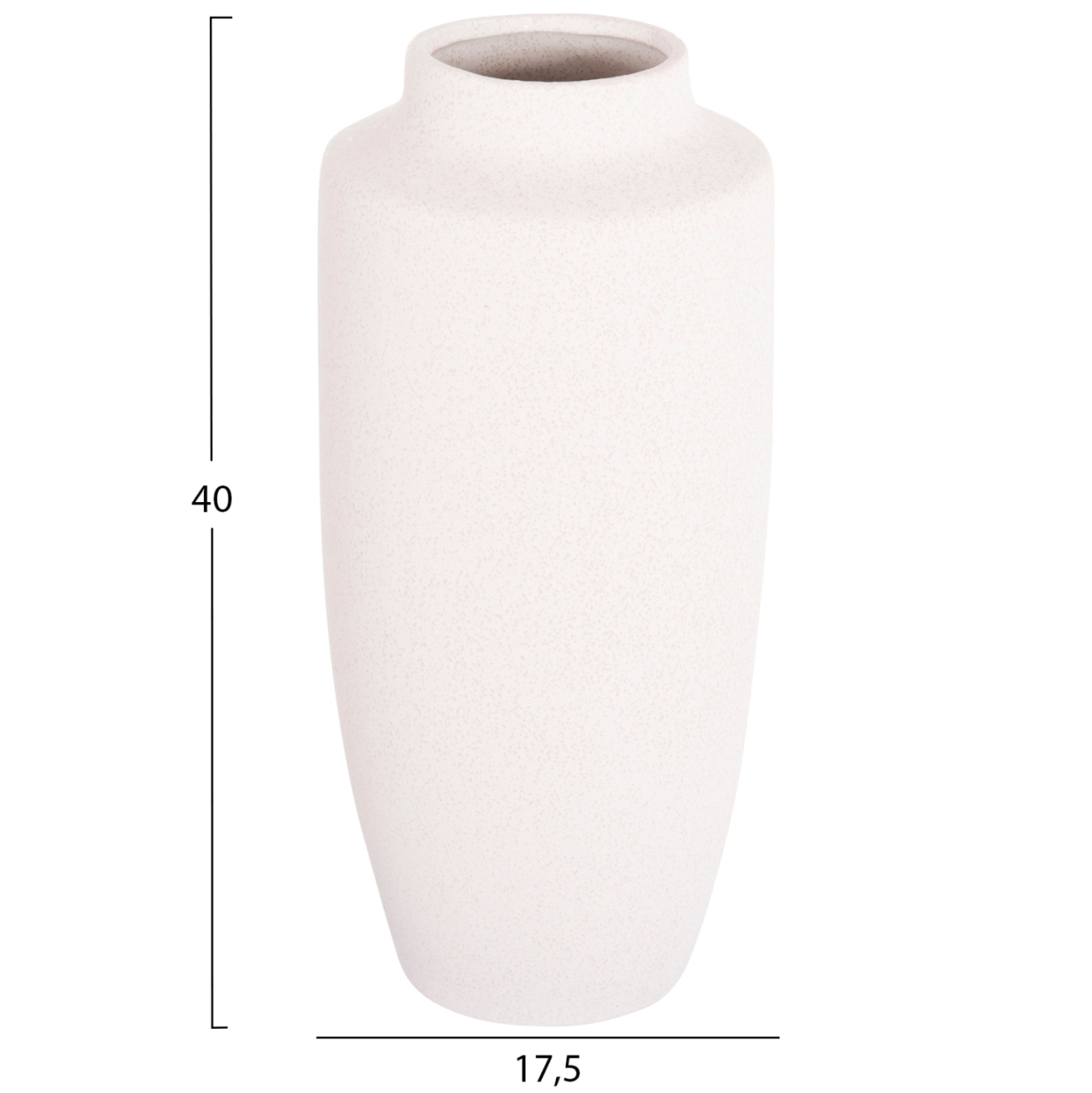 CERAMIC TABLE DECOR VASE "GALAD" HM4587.01 OFF WHITE WITH CRYSTALLISATION Φ17,5x40H cm. [2]