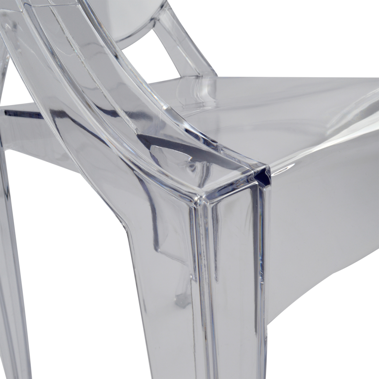 Chair acrylic clear with arms Aramis HM0169 52,2x56,5x92Ηcm [9]