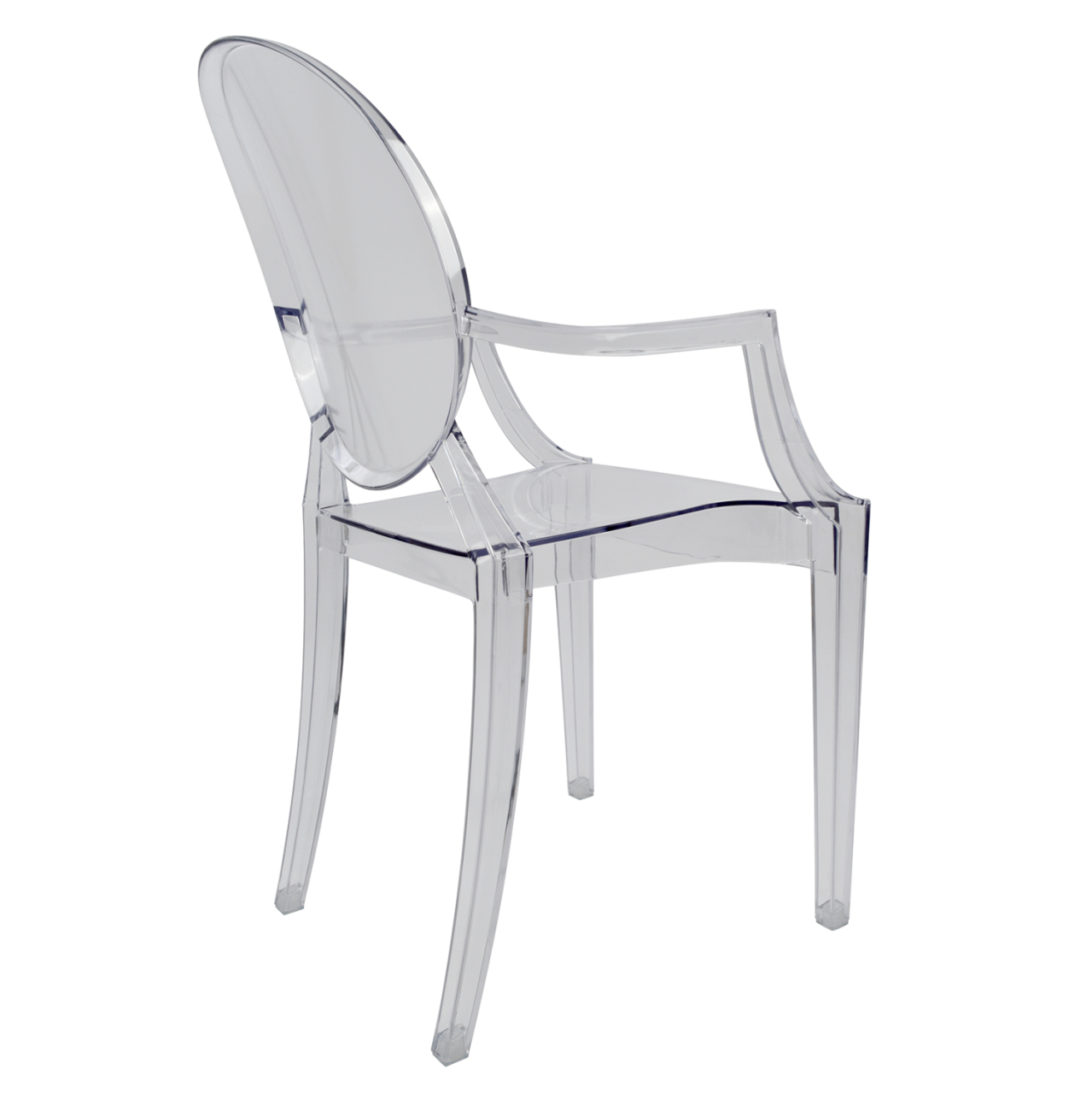 Chair acrylic clear with arms Aramis HM0169 52,2x56,5x92Ηcm [4]