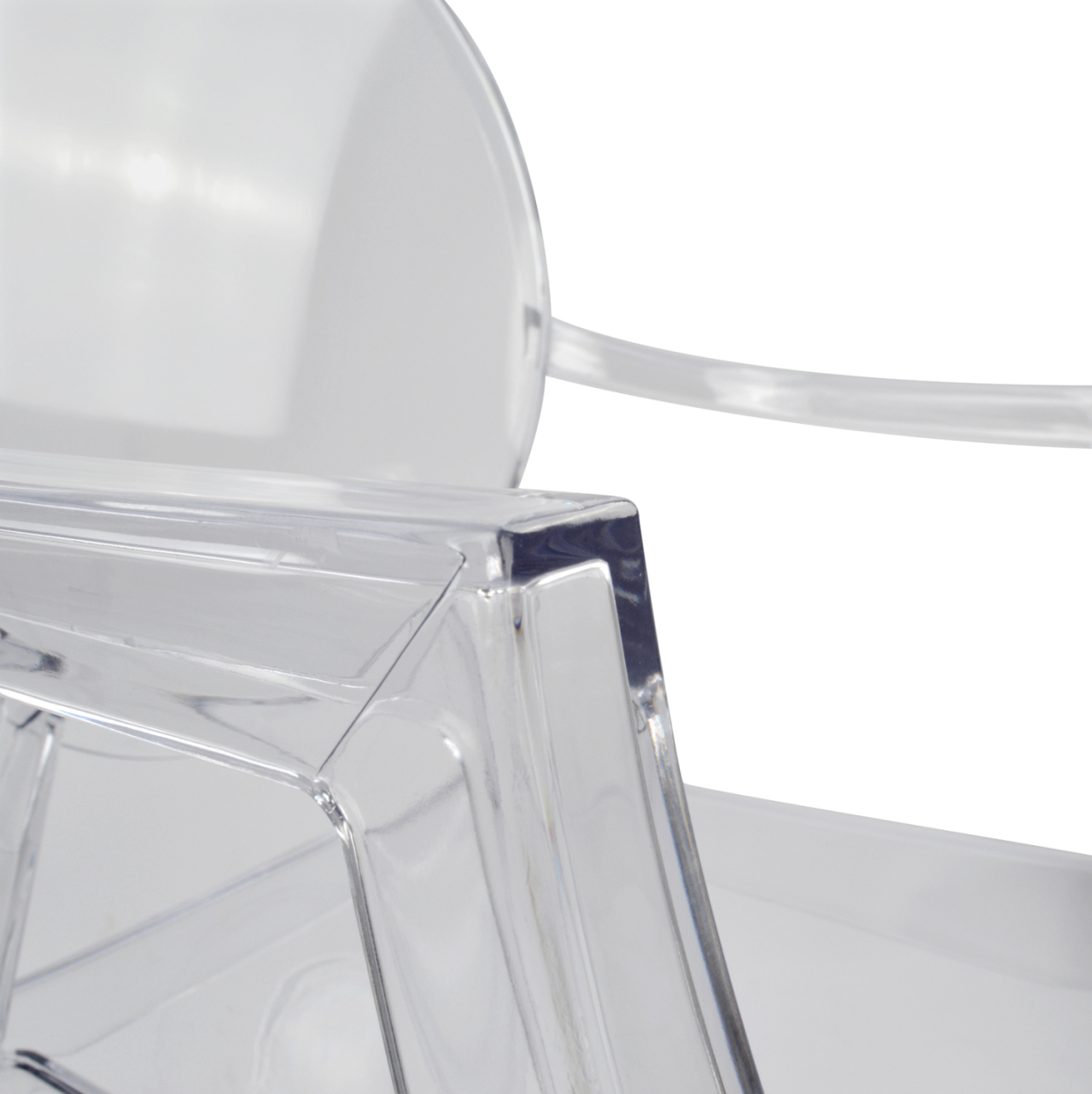 Chair acrylic clear with arms Aramis HM0169 52,2x56,5x92Ηcm [8]