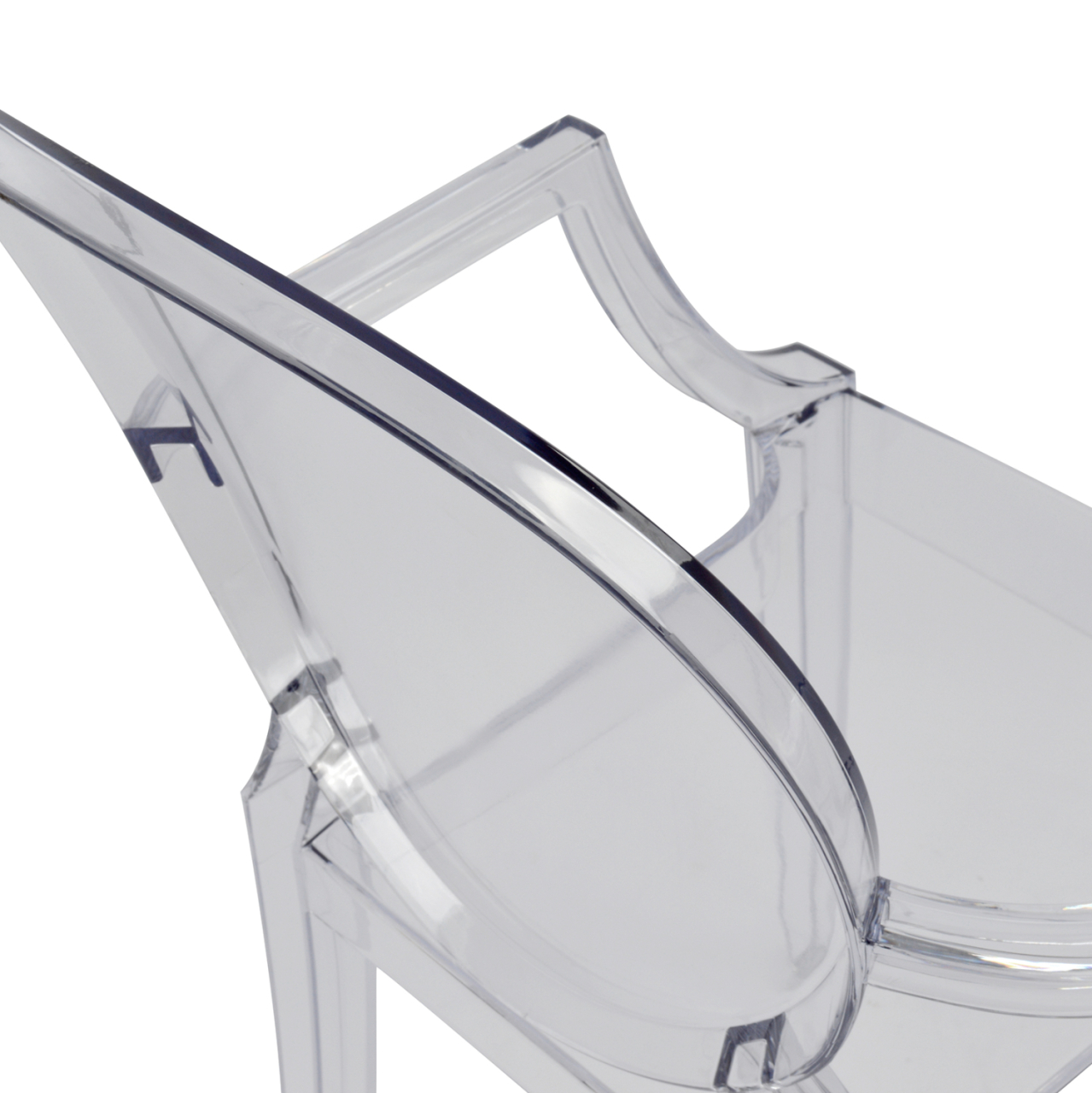 Chair acrylic clear with arms Aramis HM0169 52,2x56,5x92Ηcm [7]