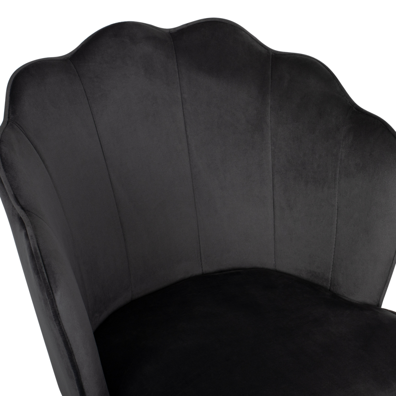 CHAIR AVIE HM8737.01 METALLIC FRAME AND GREY VELVET 48x48x85Hcm. [7]