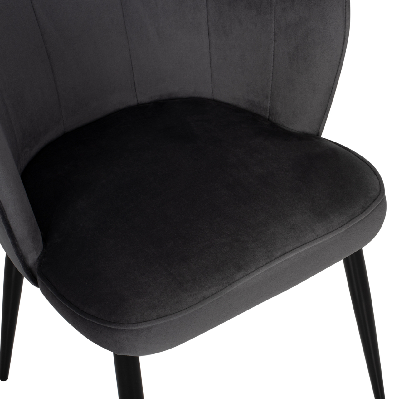 CHAIR AVIE HM8737.01 METALLIC FRAME AND GREY VELVET 48x48x85Hcm. [8]