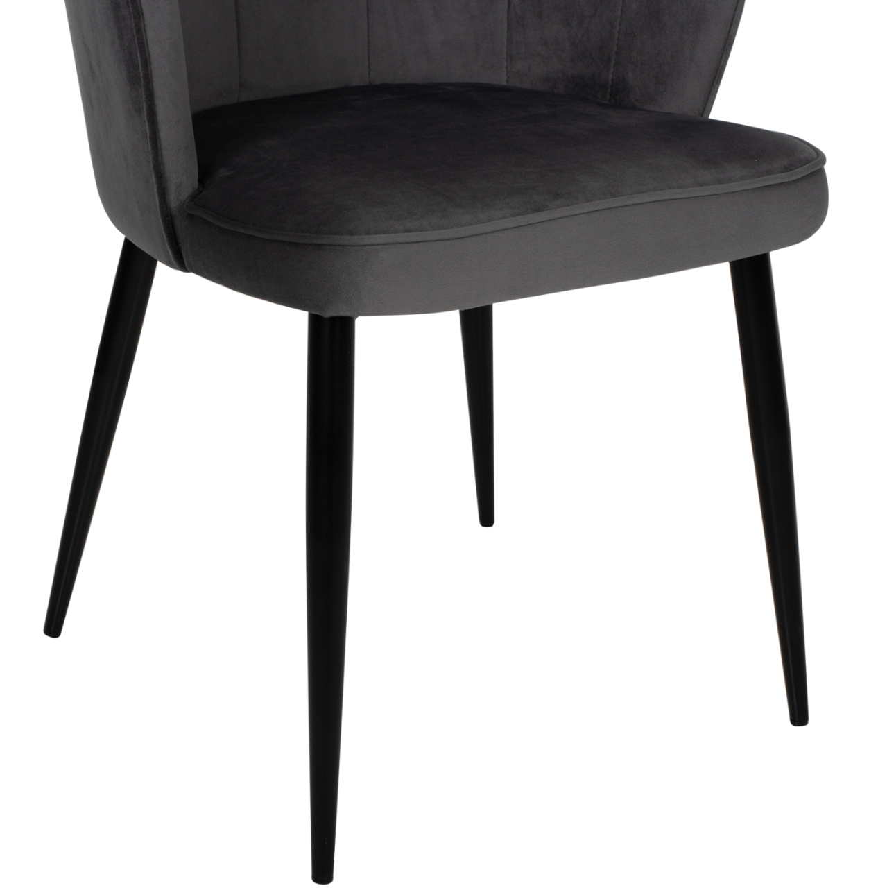 CHAIR AVIE HM8737.01 METALLIC FRAME AND GREY VELVET 48x48x85Hcm. [9]