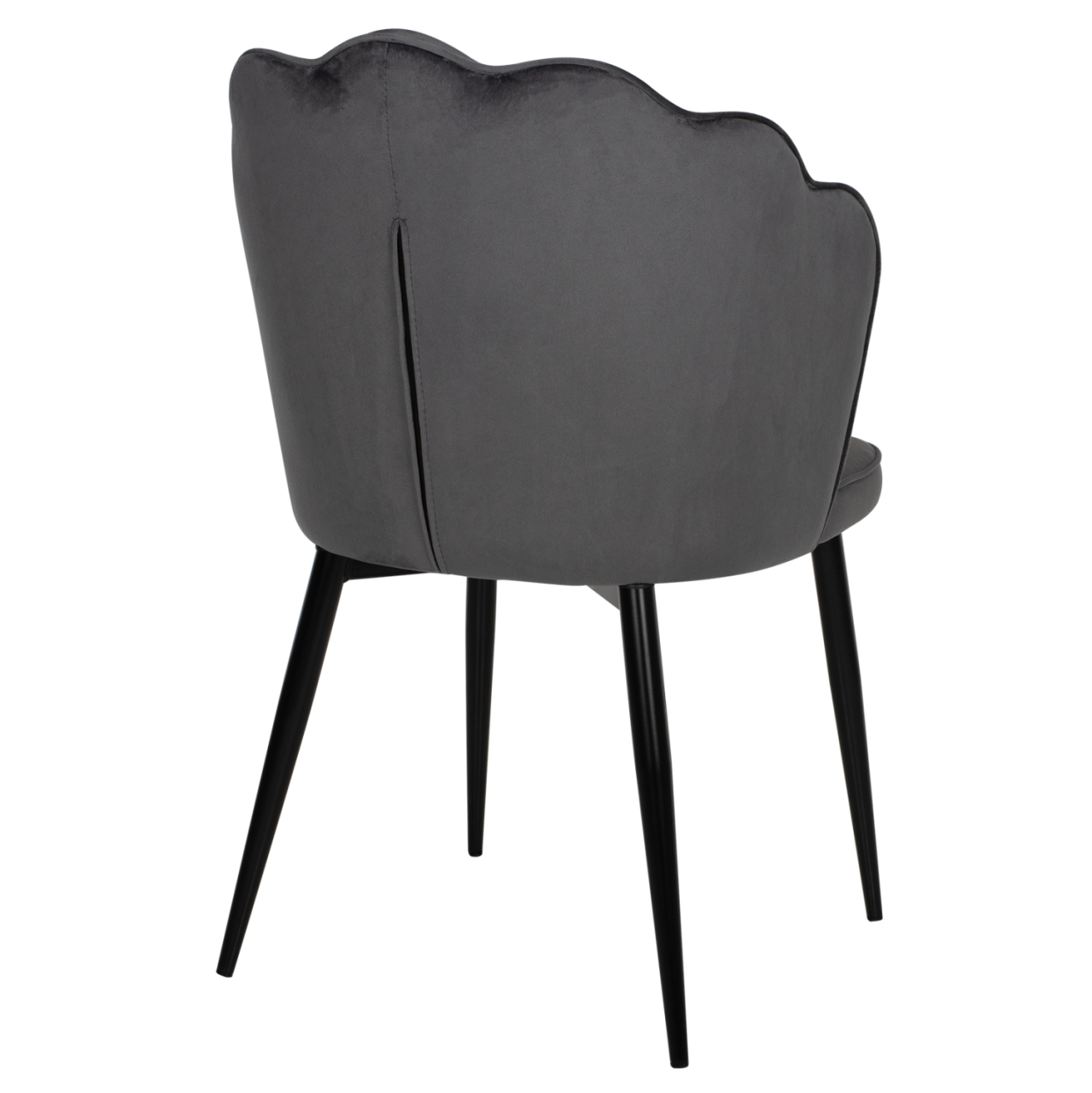 CHAIR AVIE HM8737.01 METALLIC FRAME AND GREY VELVET 48x48x85Hcm. [5]