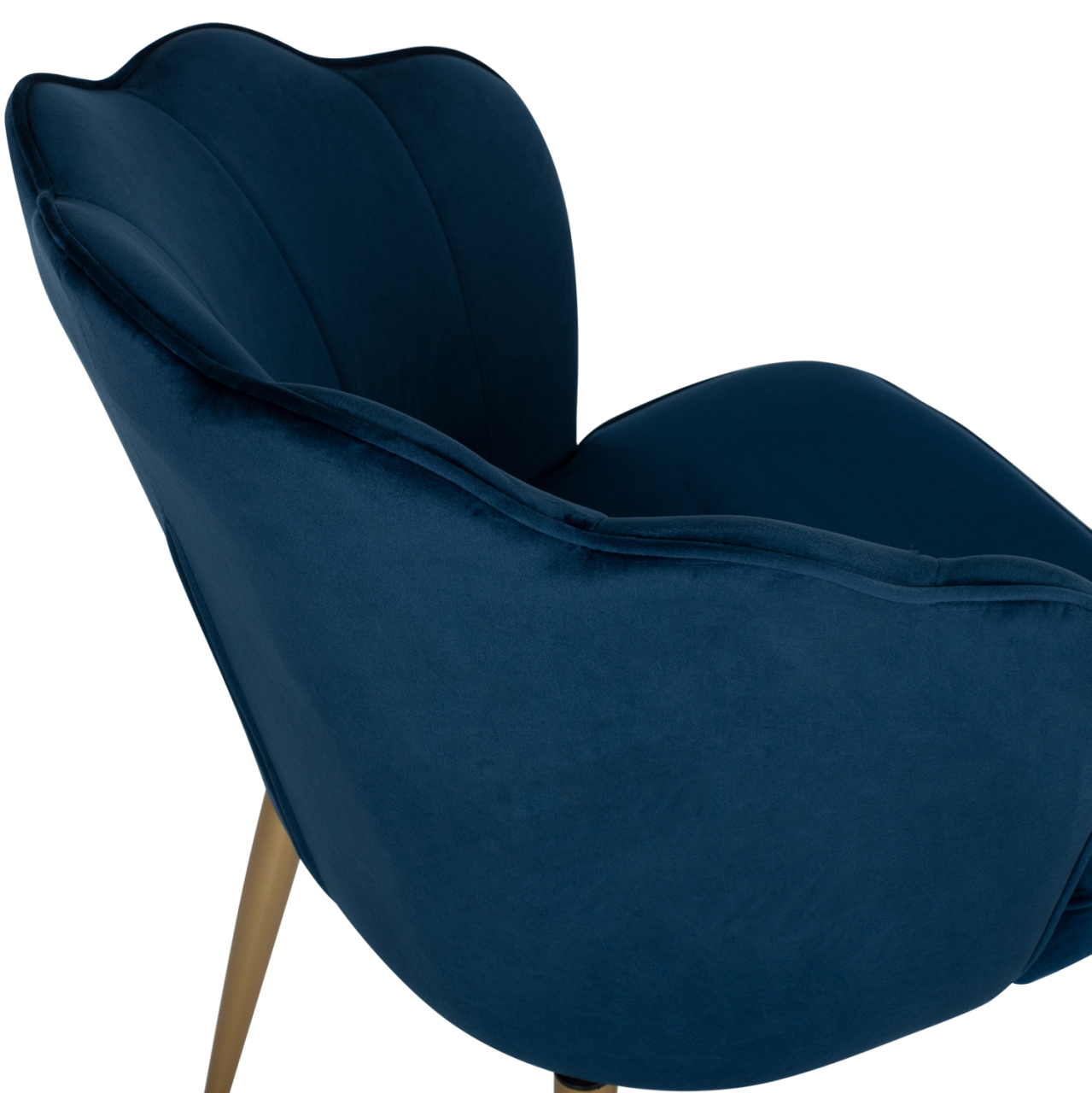 CHAIR AVIE HM8737.08 METALLIC WITH BLUE VELVET AND GOLDEN LEGS 48x48x85Ηcm. [10]